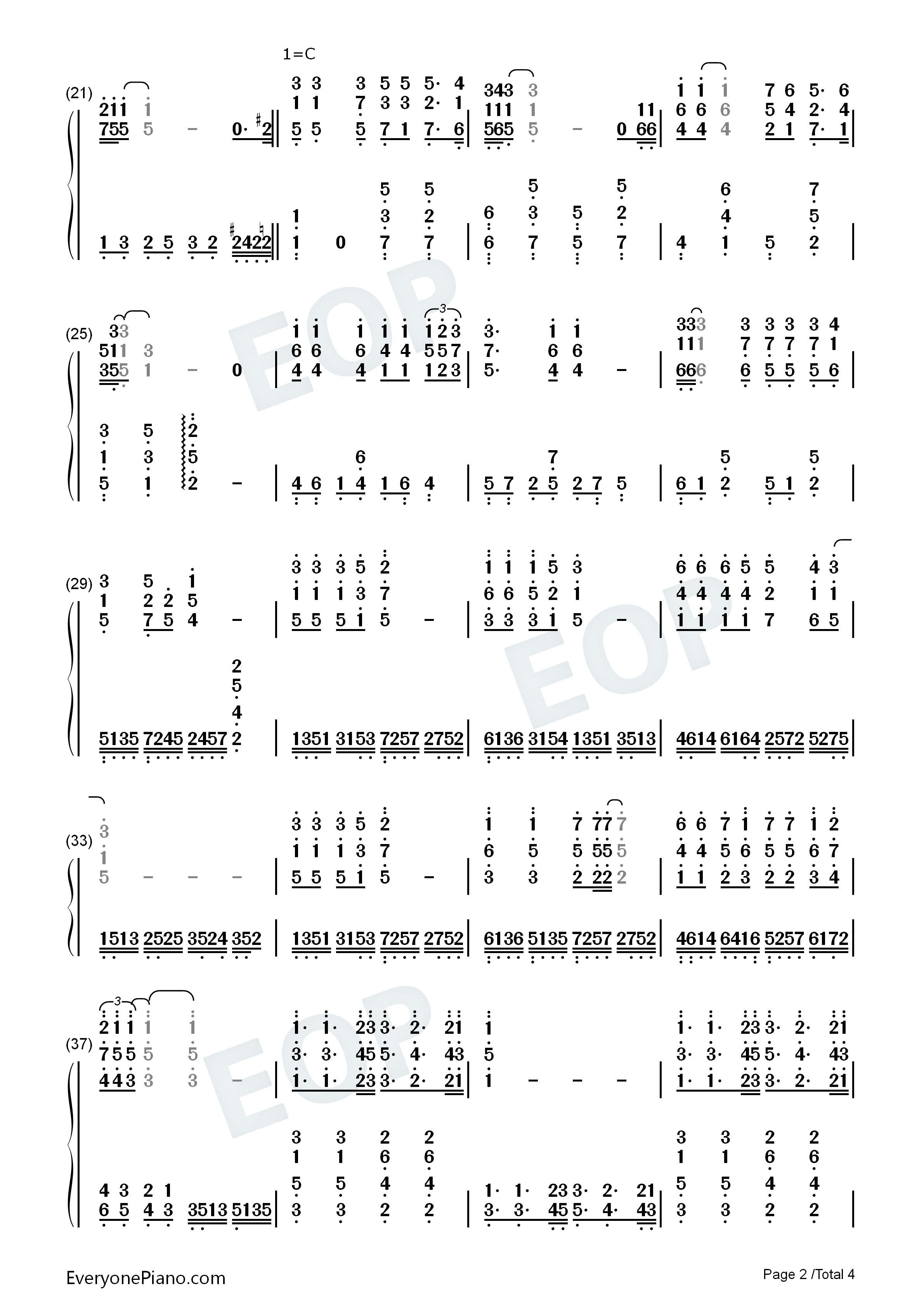 你不要担心钢琴简谱_李迪演唱