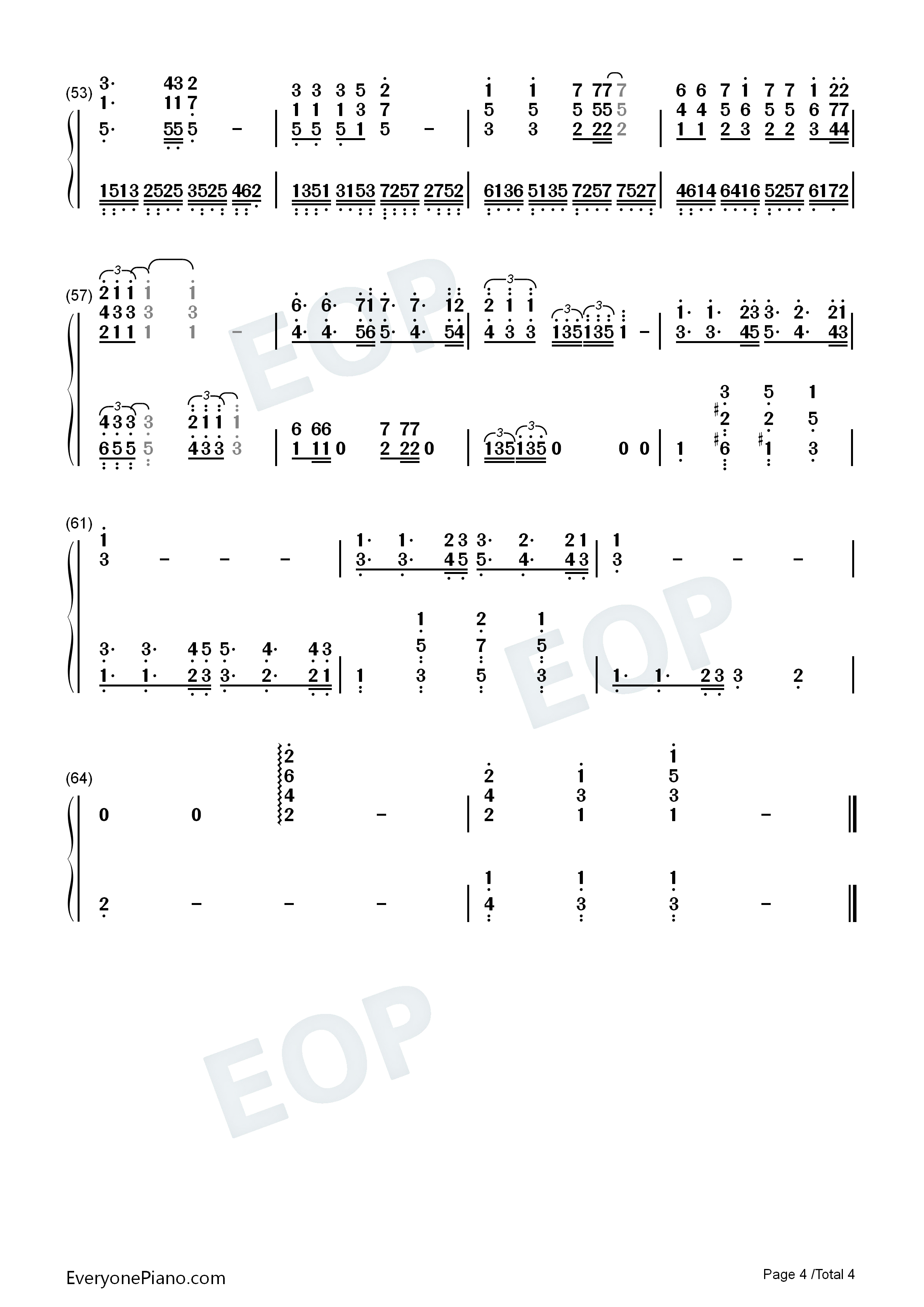 你不要担心钢琴简谱_李迪演唱