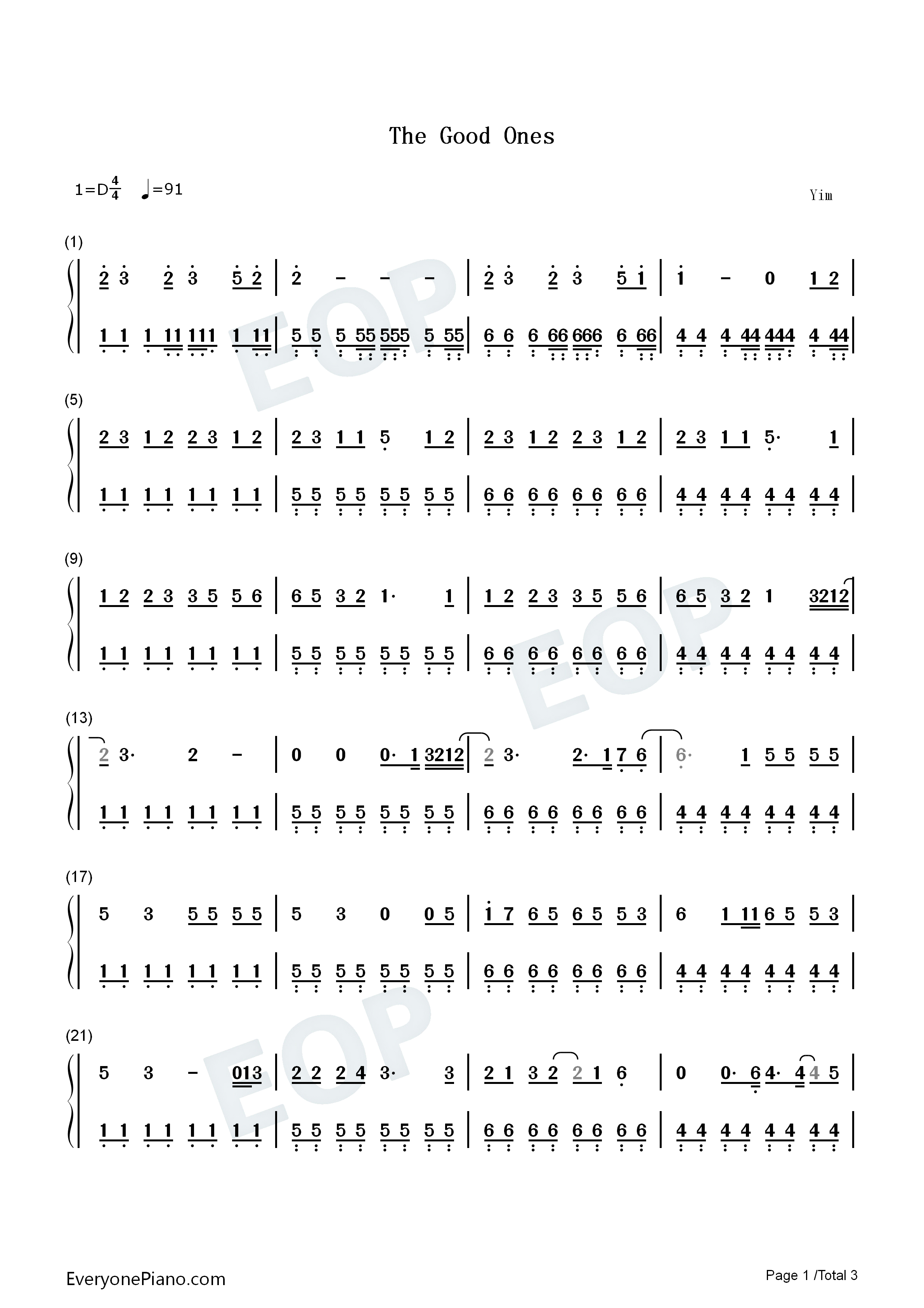 The_Good_Ones钢琴简谱_Gabby_Barrett演唱