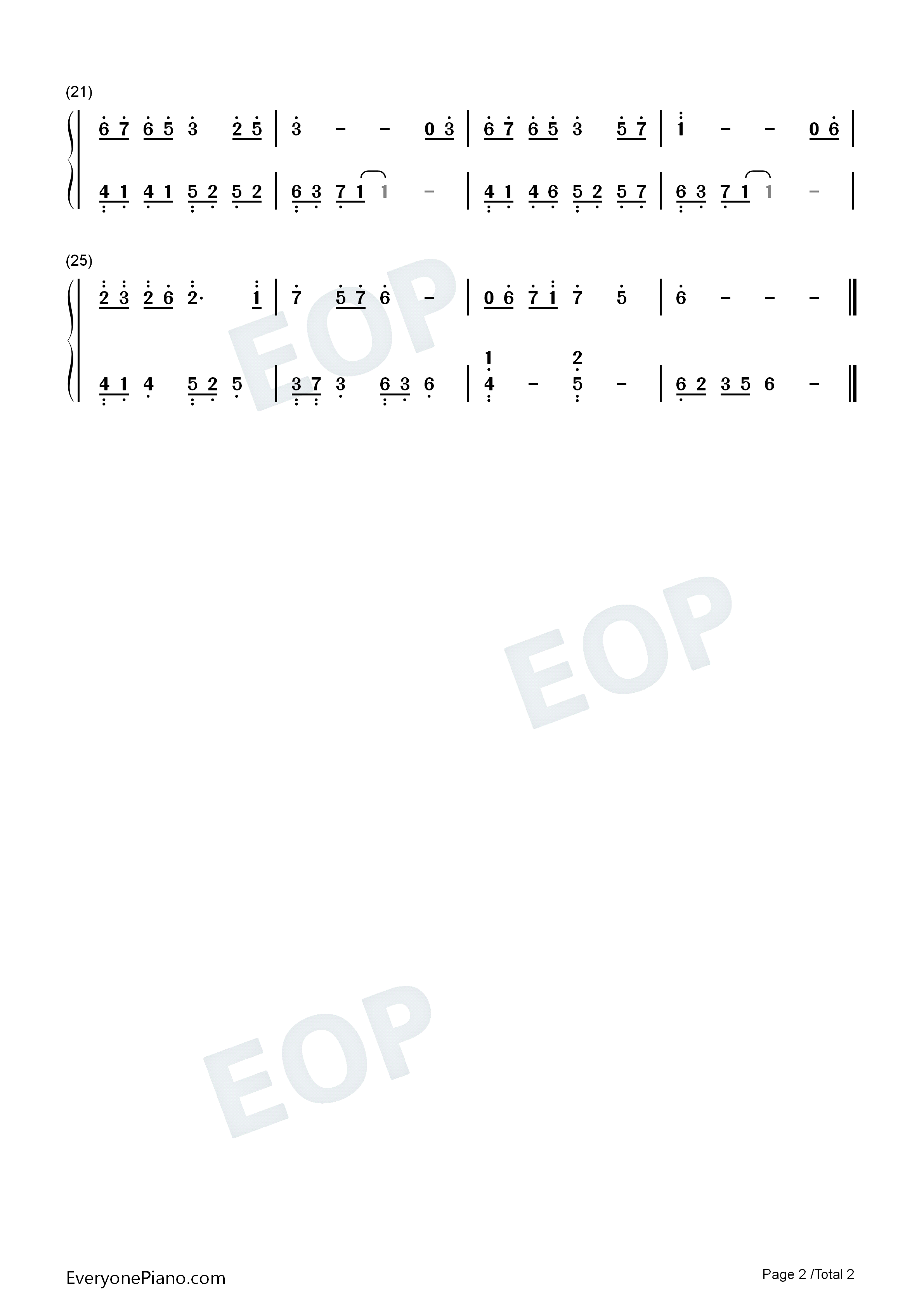 归处钢琴简谱_周深演唱