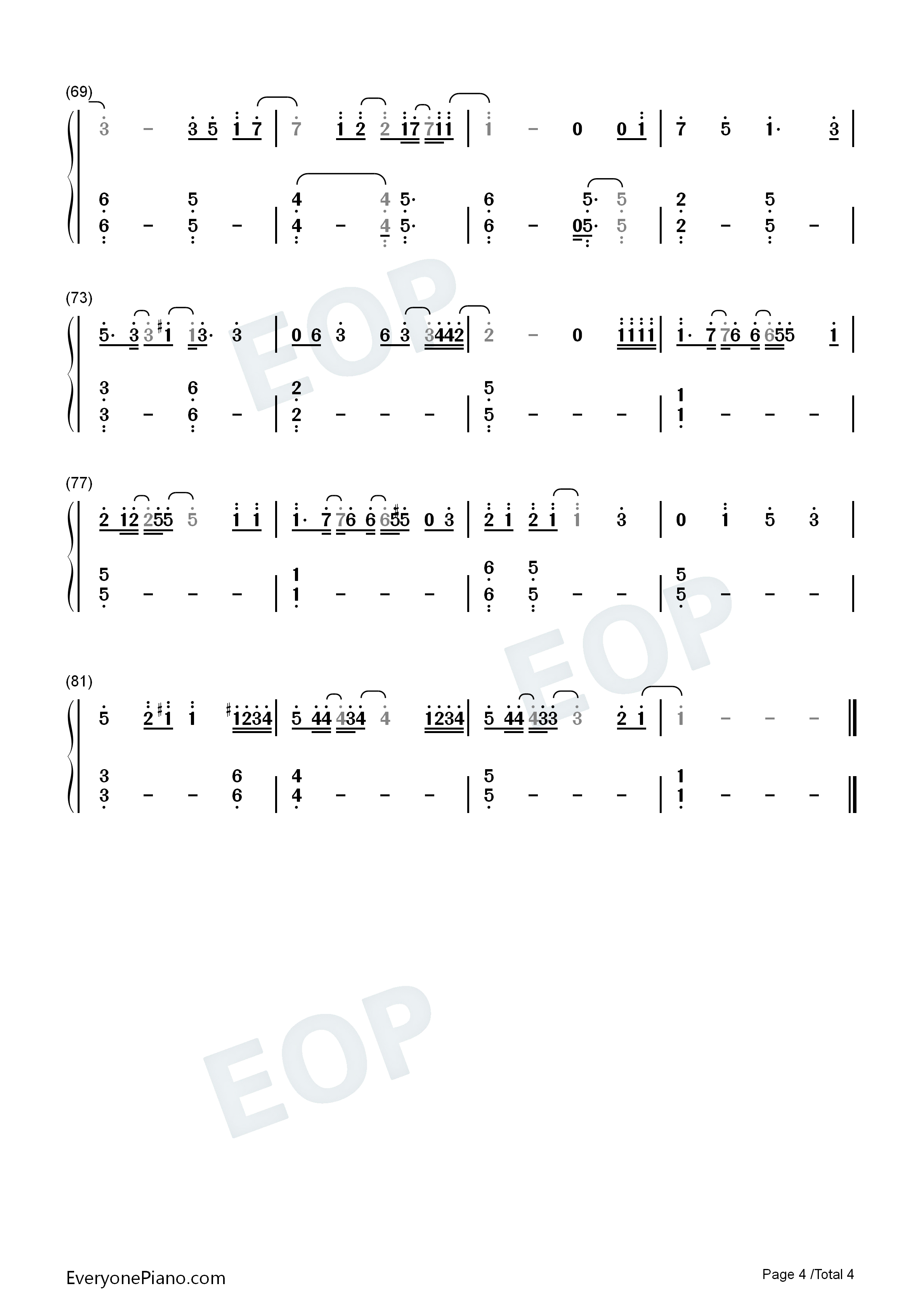 初恋钢琴简谱_未知演唱