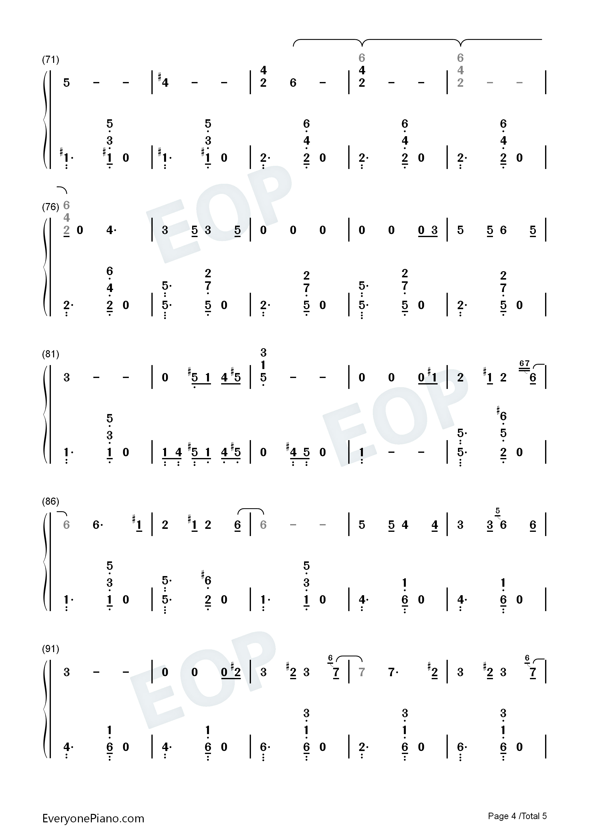 I_Dont_Want_To_Set_The_World_On_Fire钢琴简谱_The_Ink_Spots演唱