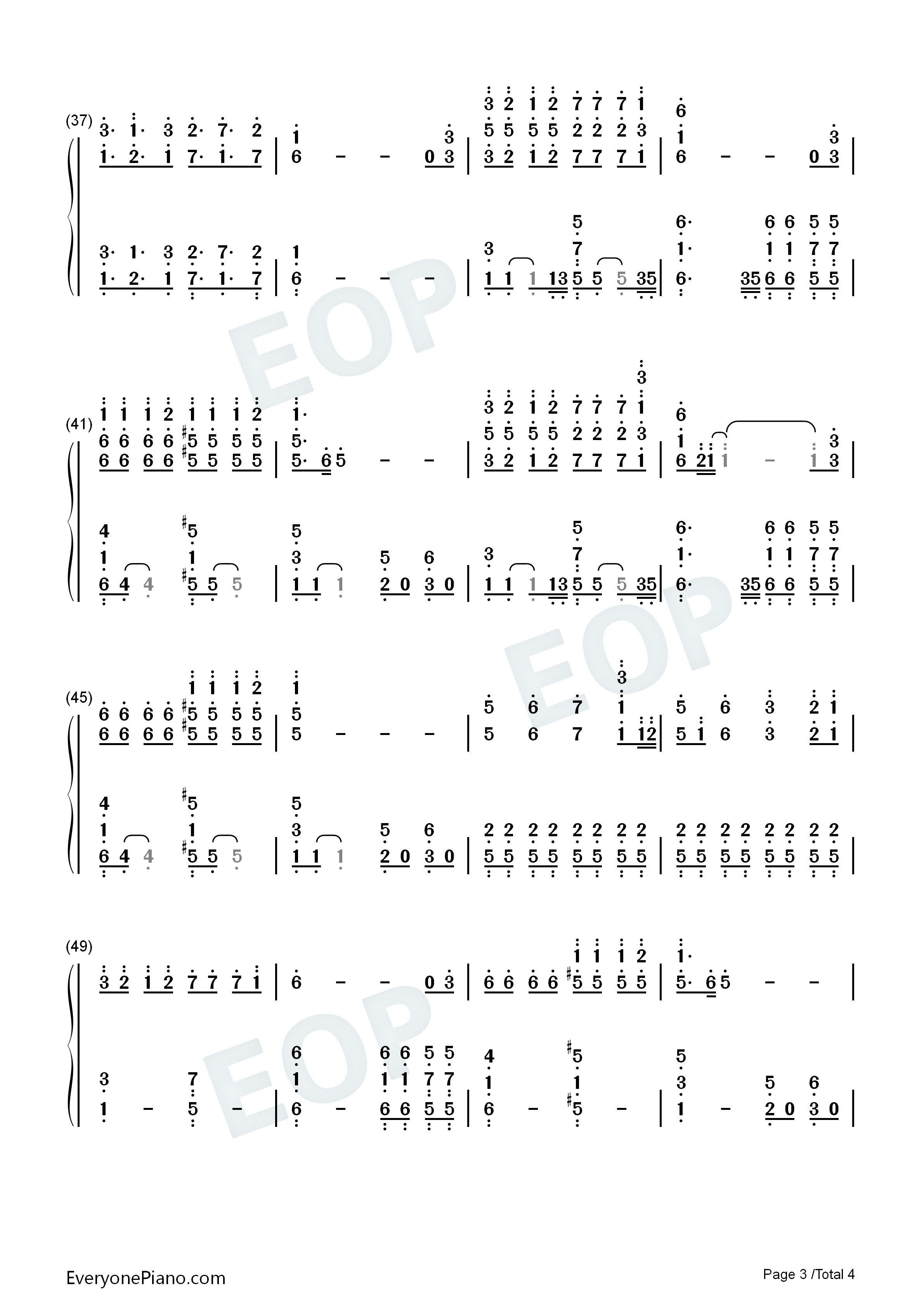 Hate_Me钢琴简谱_Miley_Cyrus演唱