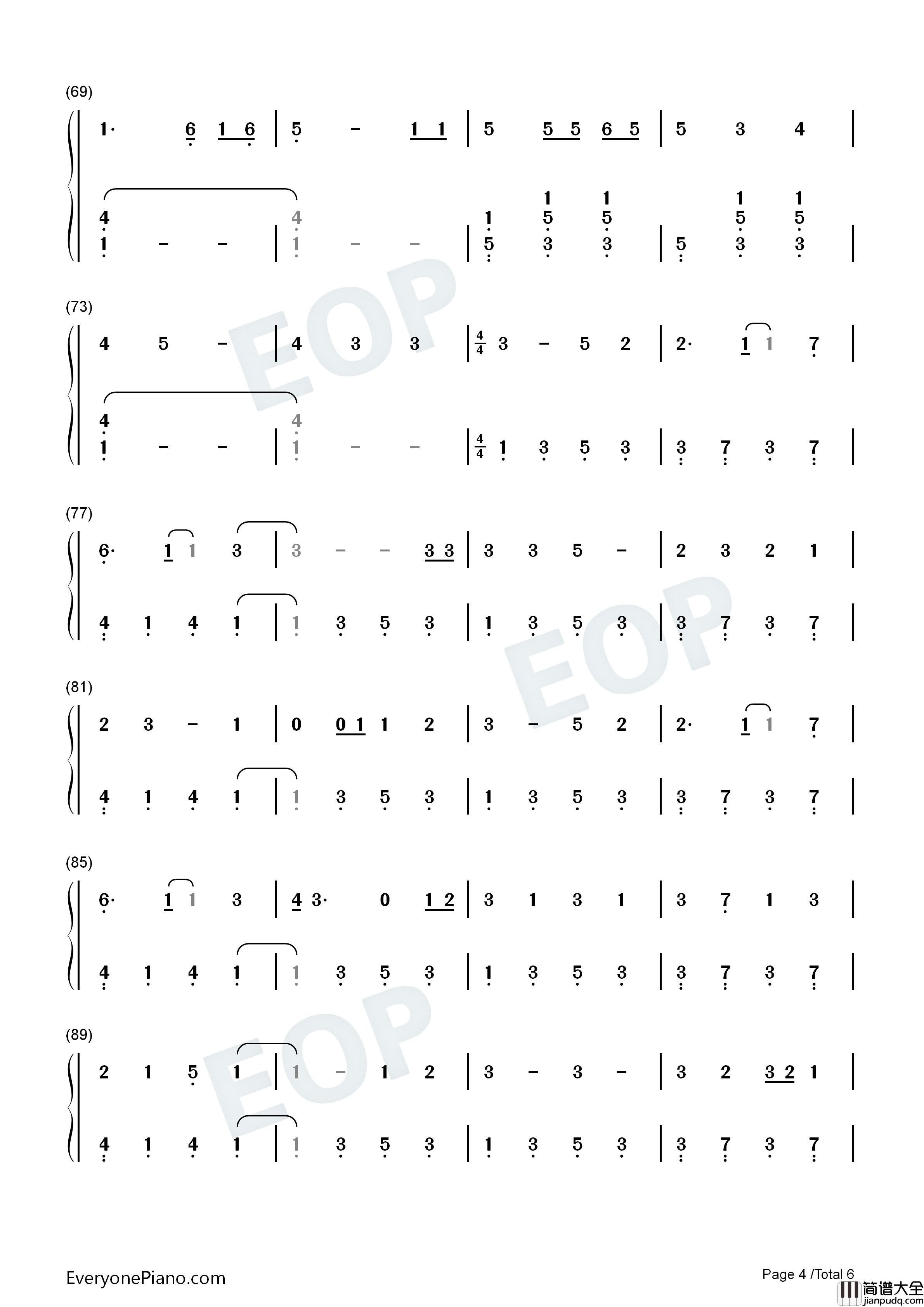 1_Step_Forward_3_Steps_Back钢琴简谱_Olivia_Rodrigo演唱