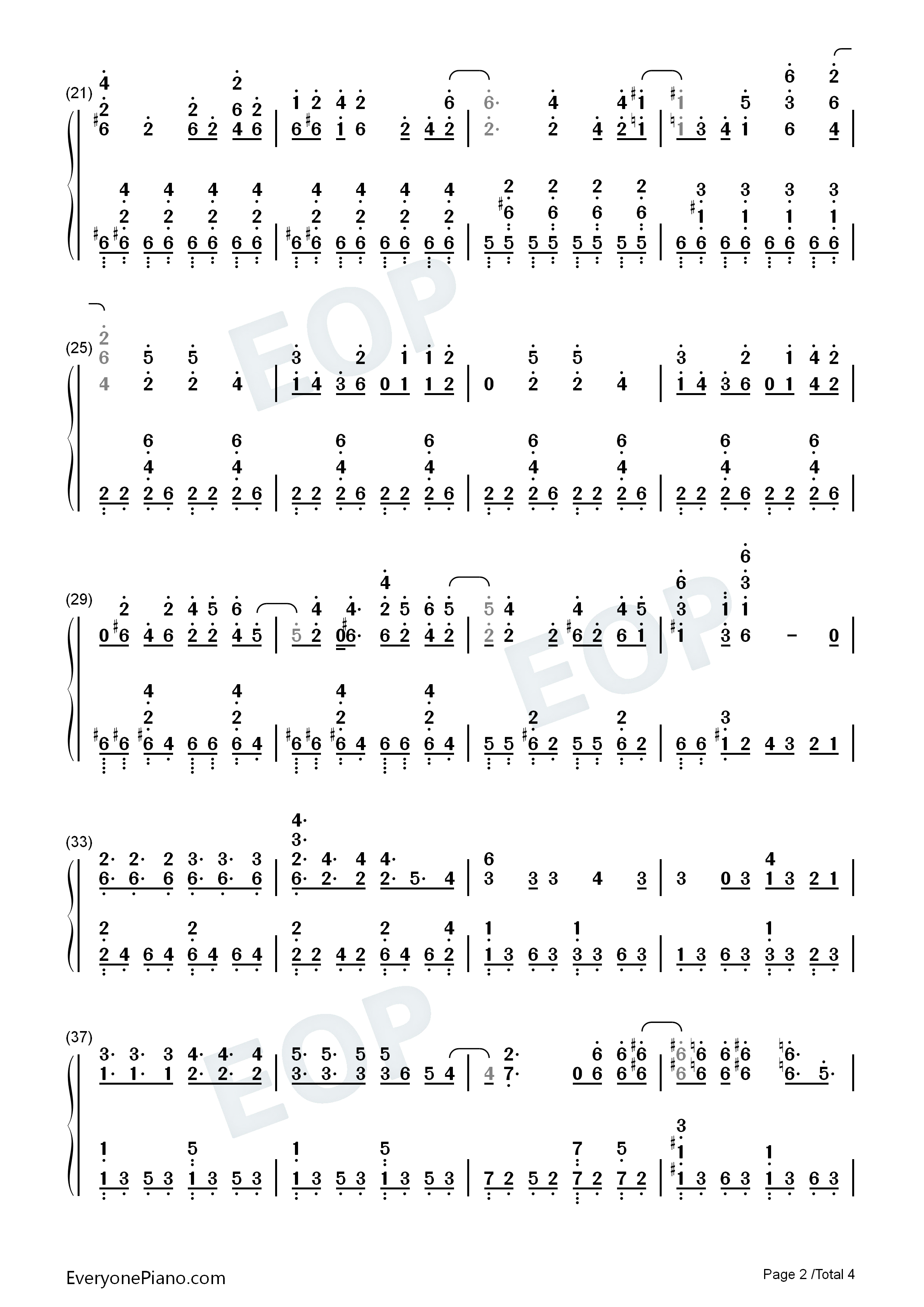 Number_9钢琴简谱_T_ara演唱