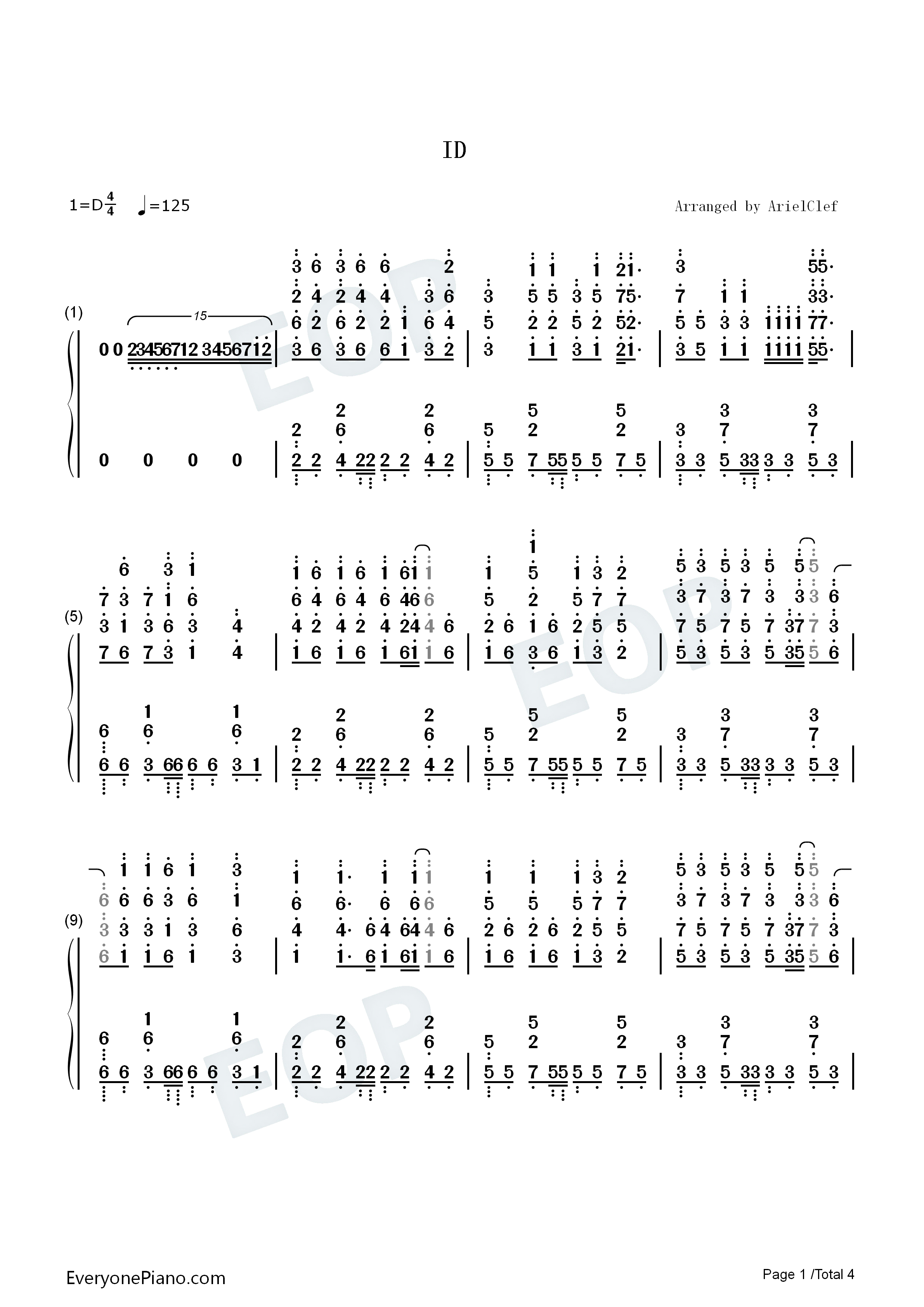 ID钢琴简谱_Cider_Girl演唱