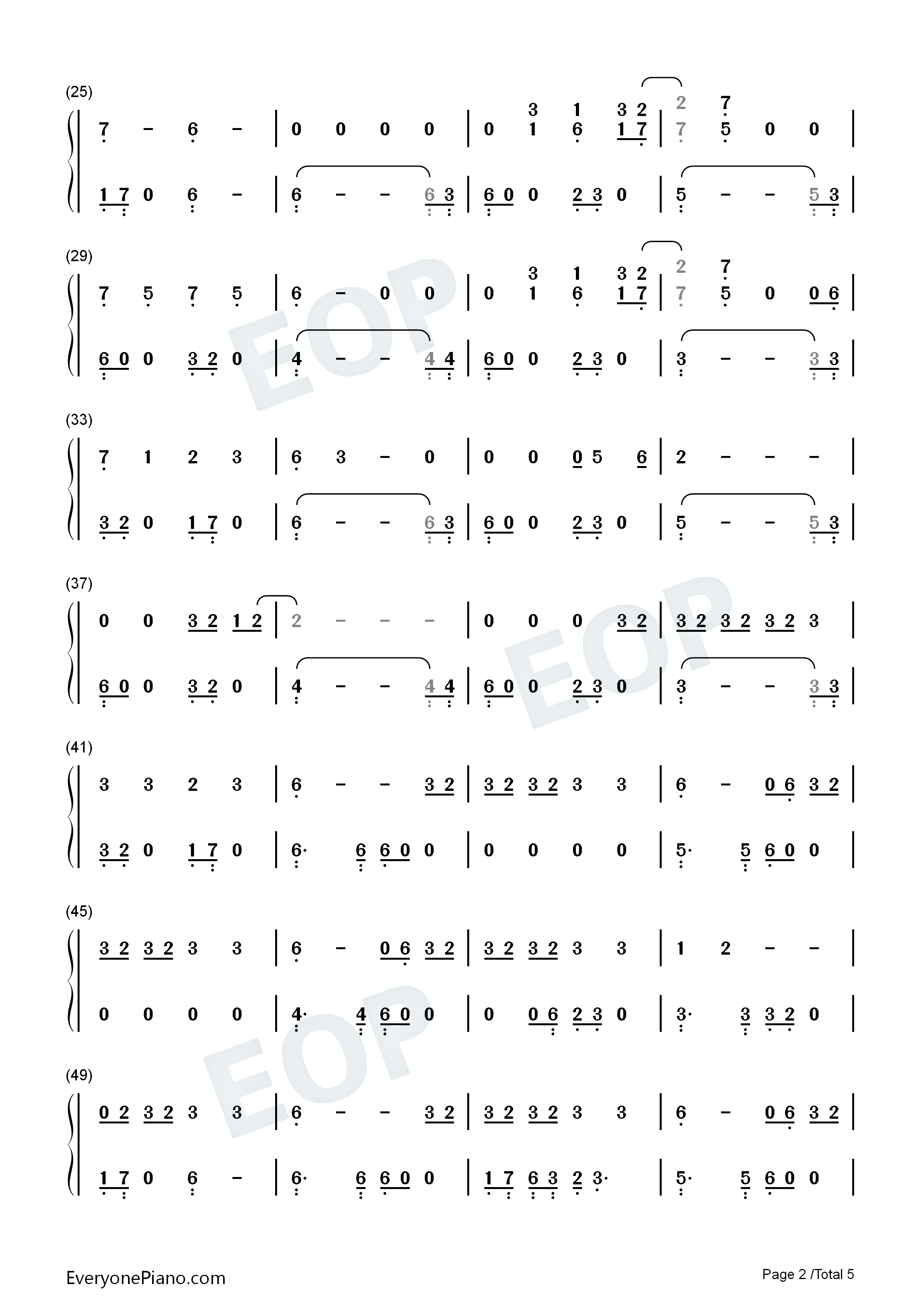 Lost_Cause钢琴简谱_Billie_Eilish演唱