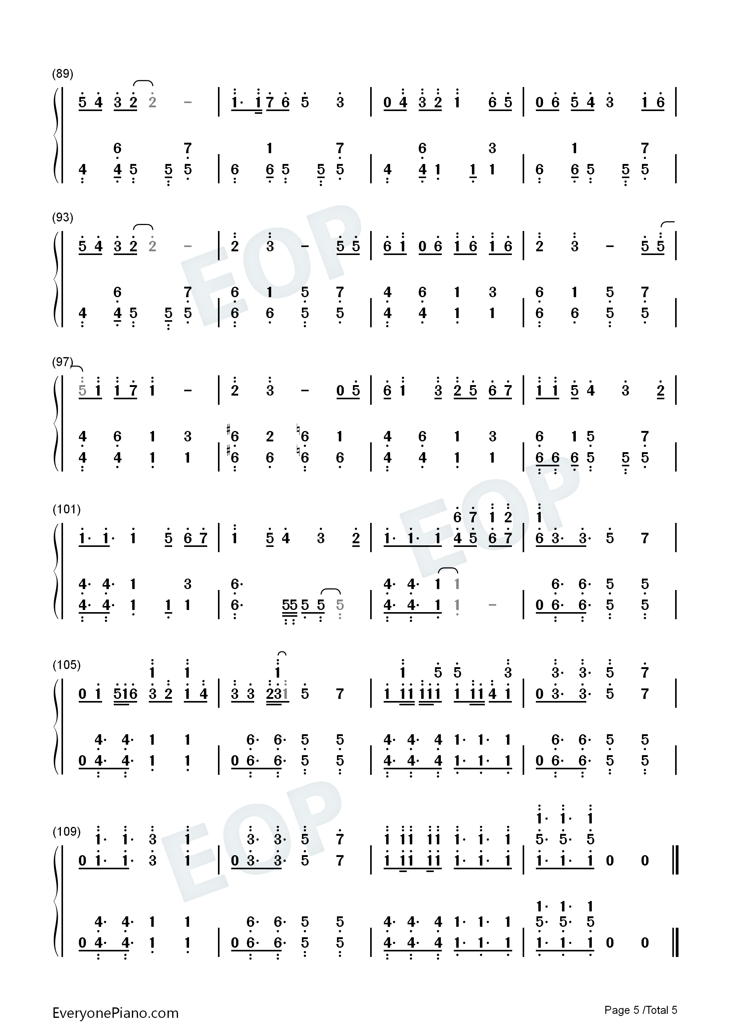 Force钢琴简谱_Tomorrow_X_Together演唱