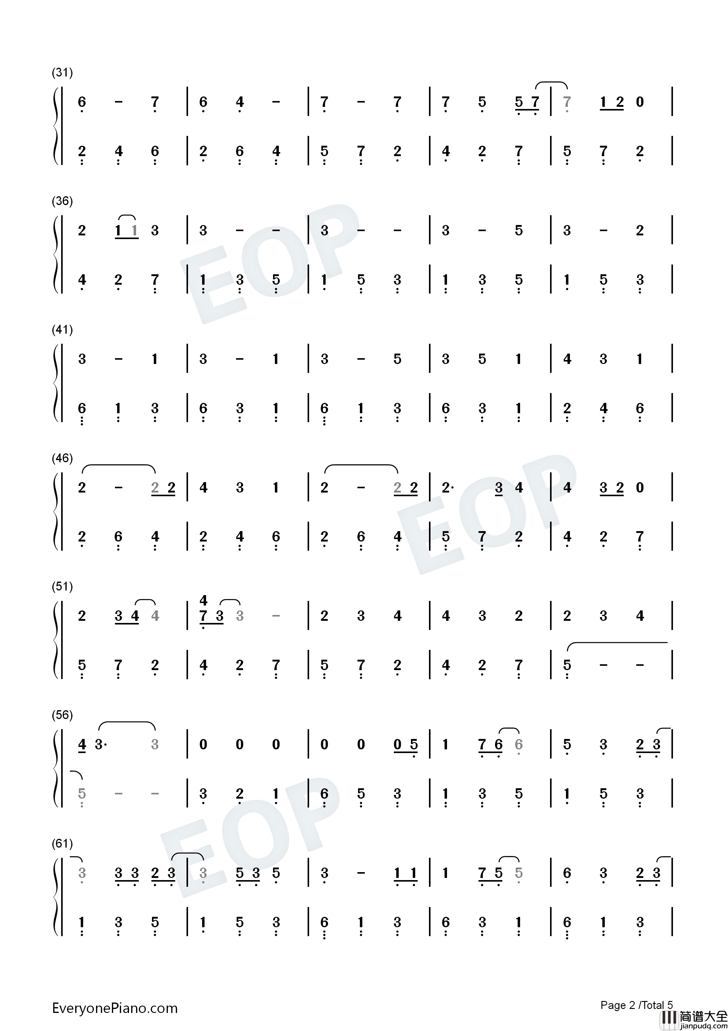 Happier钢琴简谱_Olivia_Rodrigo演唱