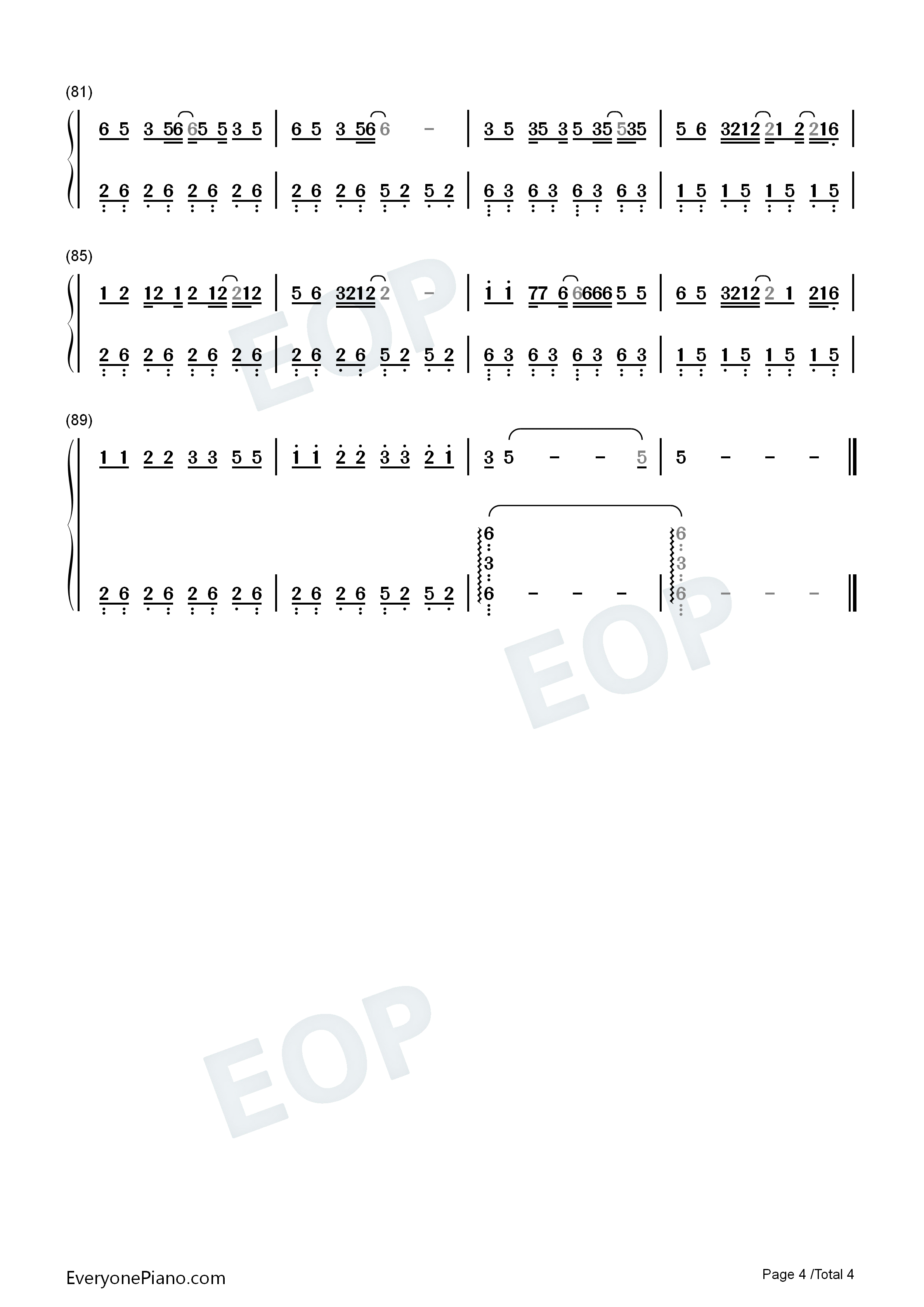 单程车票钢琴简谱_伍佰演唱