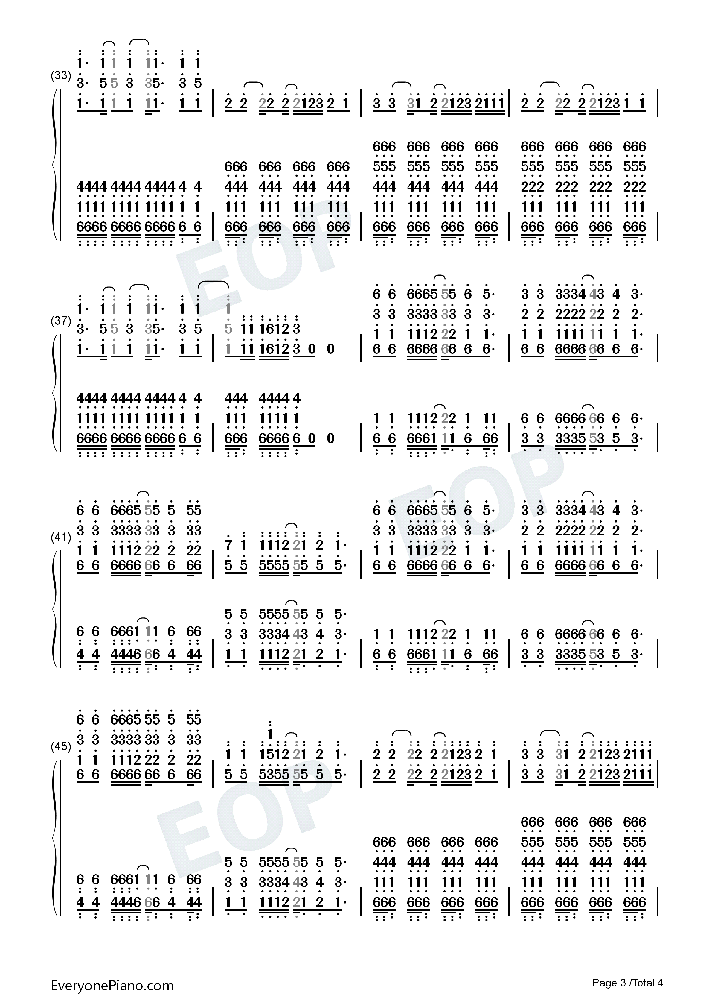 One_Day钢琴简谱_Lovejoy演唱