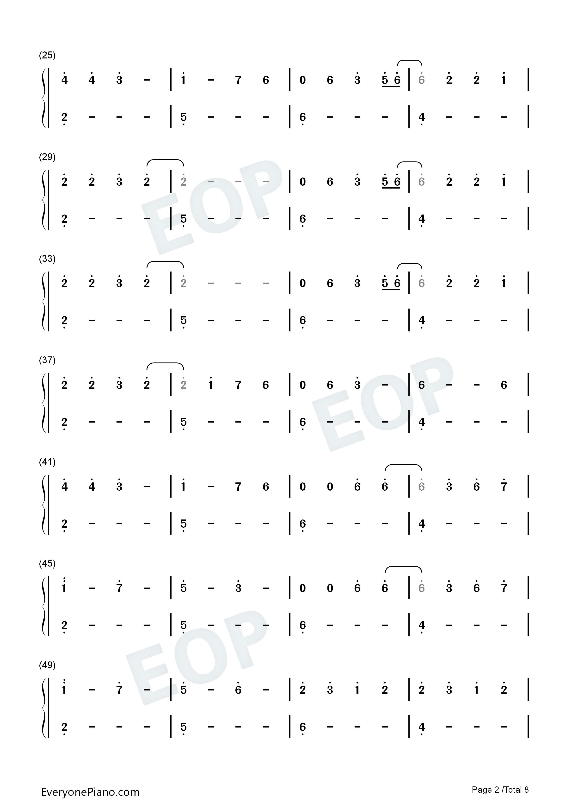 Love_Again钢琴简谱_Dua_Lipa演唱