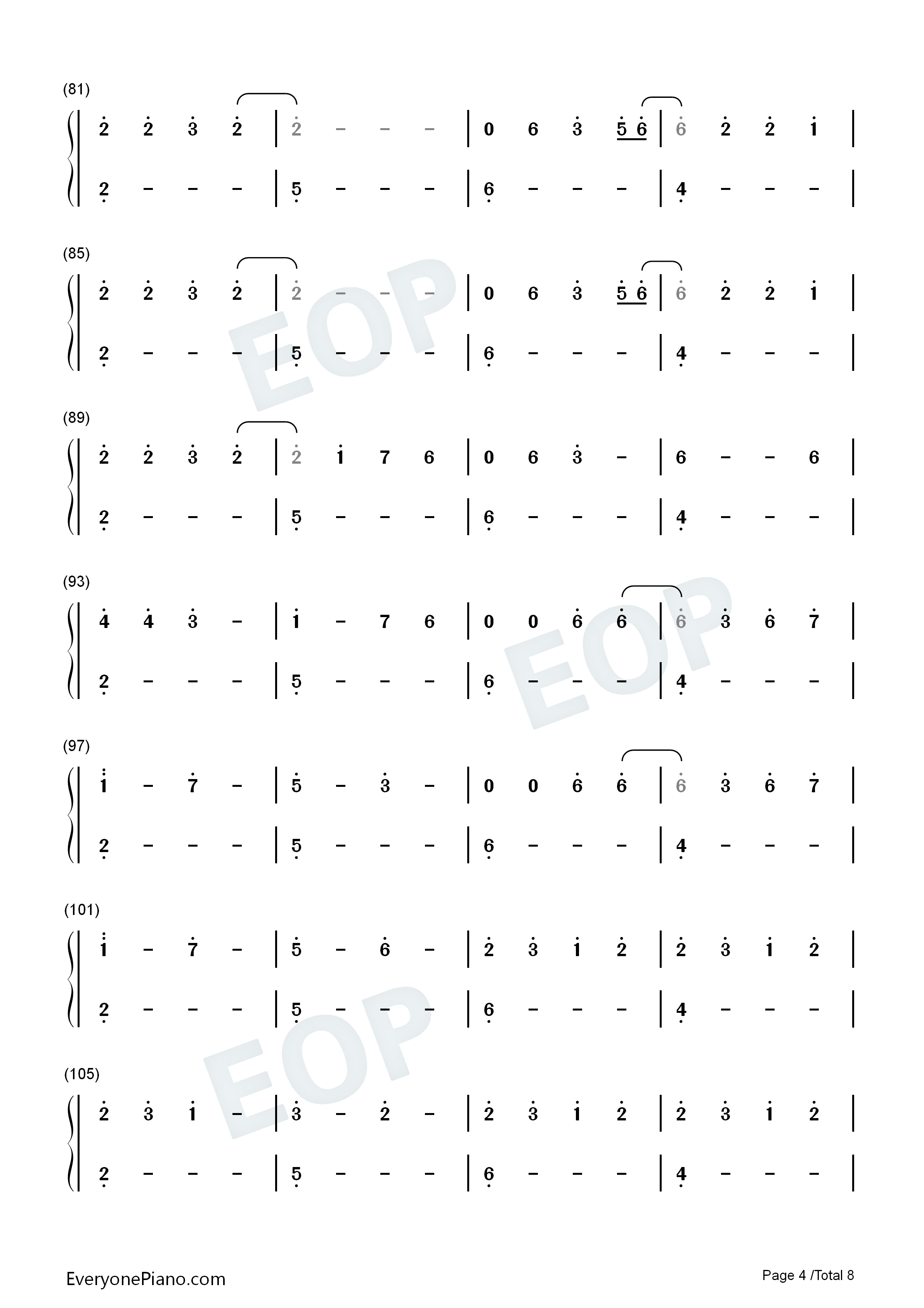 Love_Again钢琴简谱_Dua_Lipa演唱