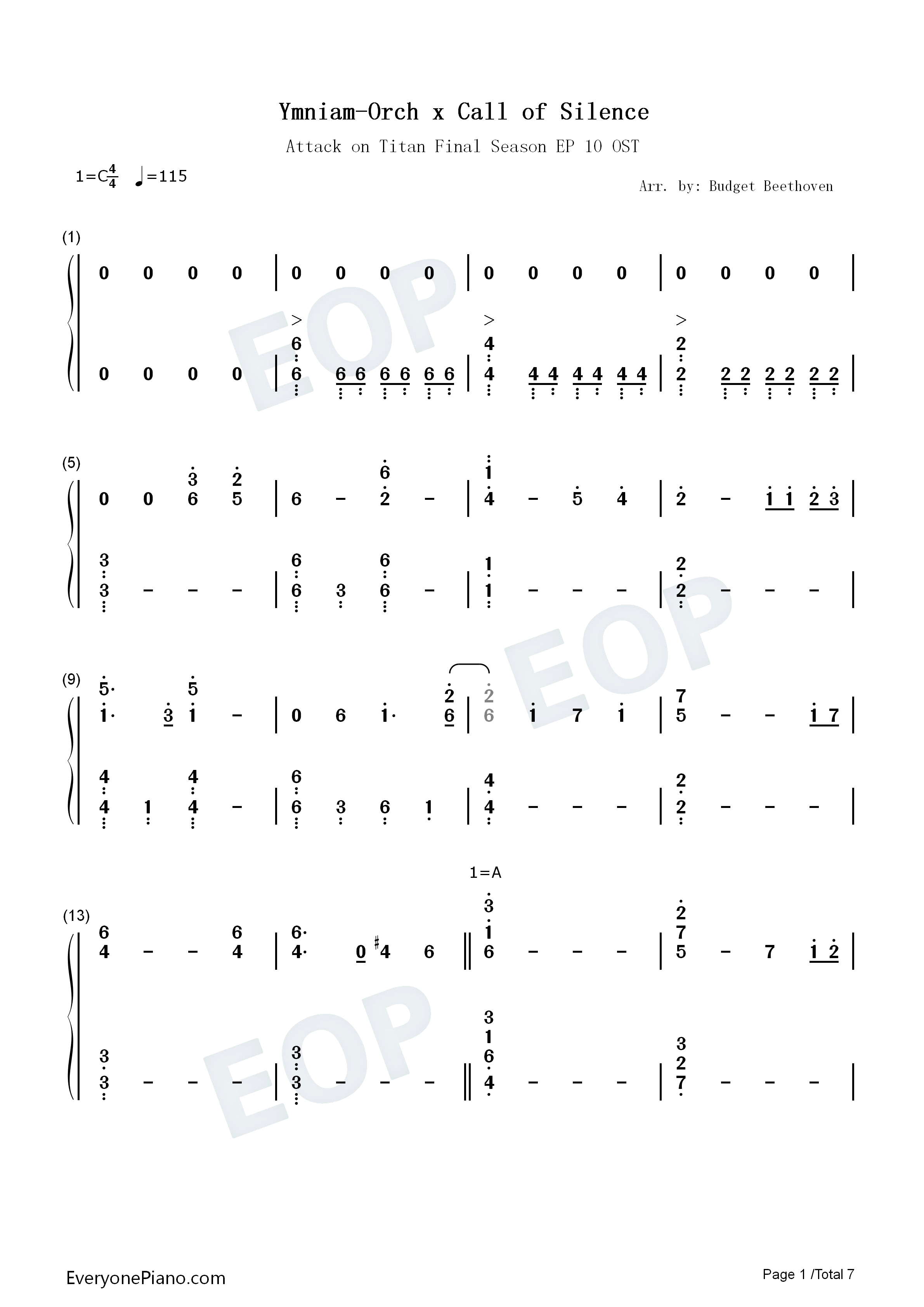 Ymniam钢琴简谱_泽野弘之演唱