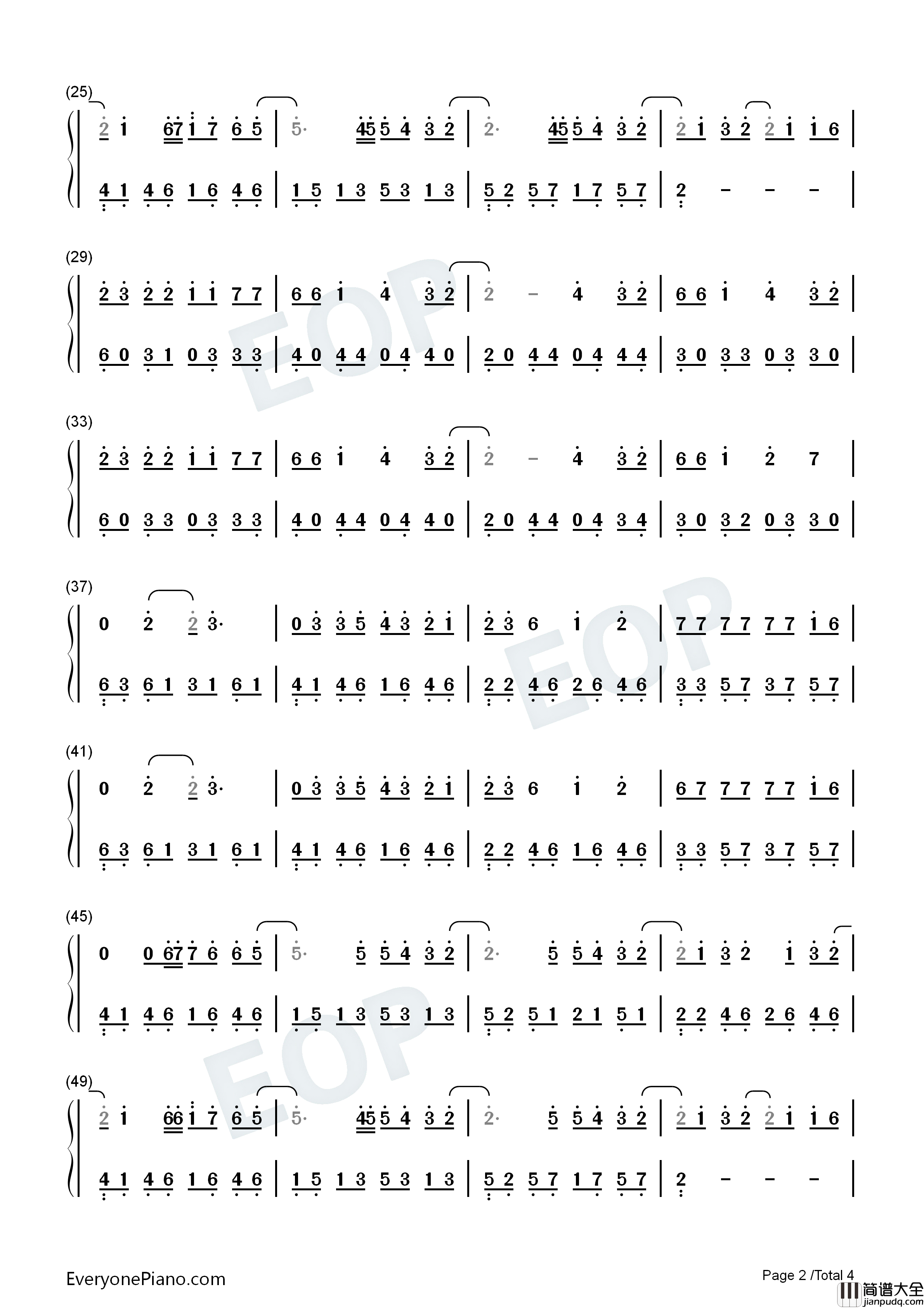 EveryTime_I_Cry钢琴简谱_Ava_Max演唱