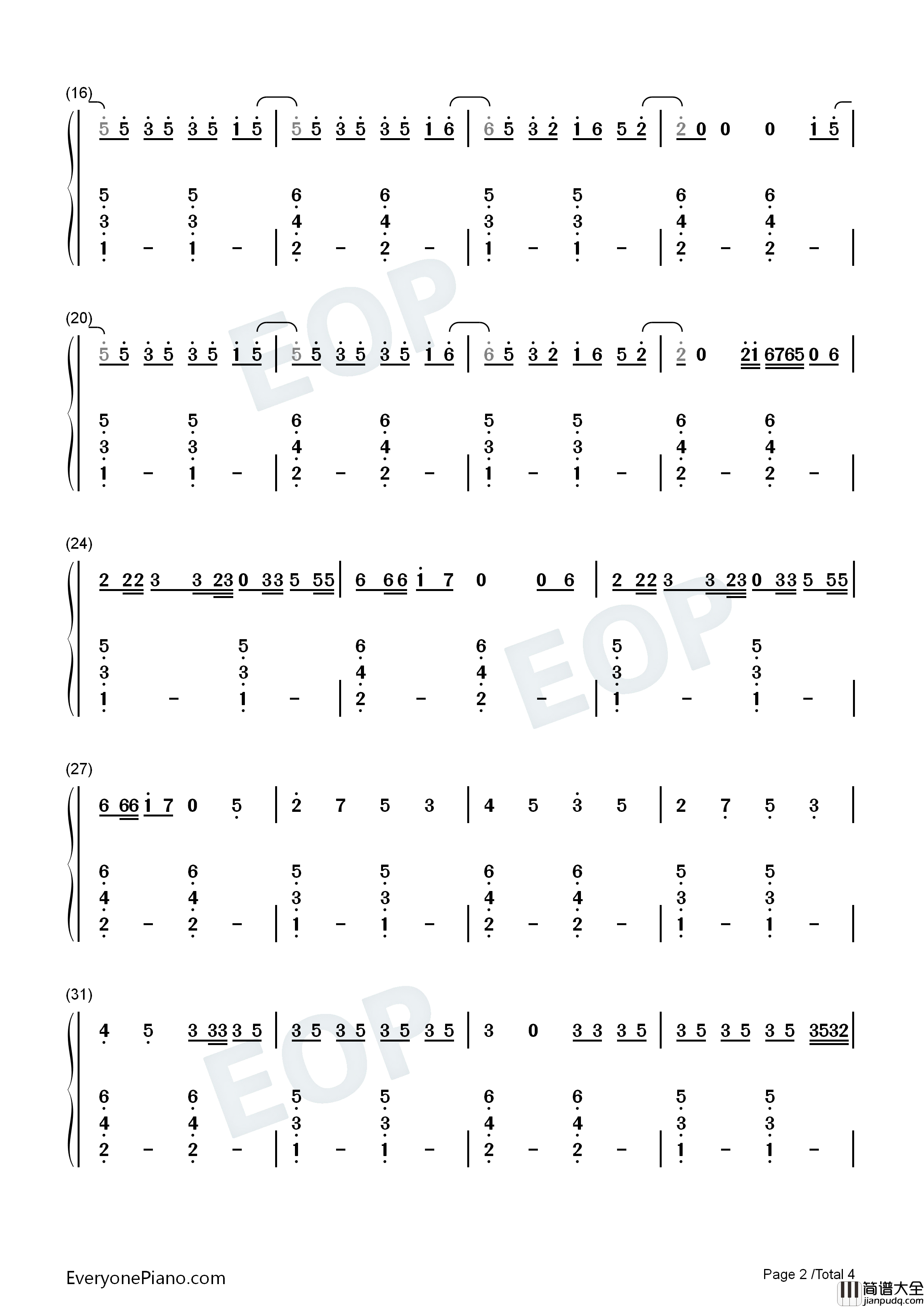 Not_Another_Love_Song钢琴简谱_Ella_Mai演唱