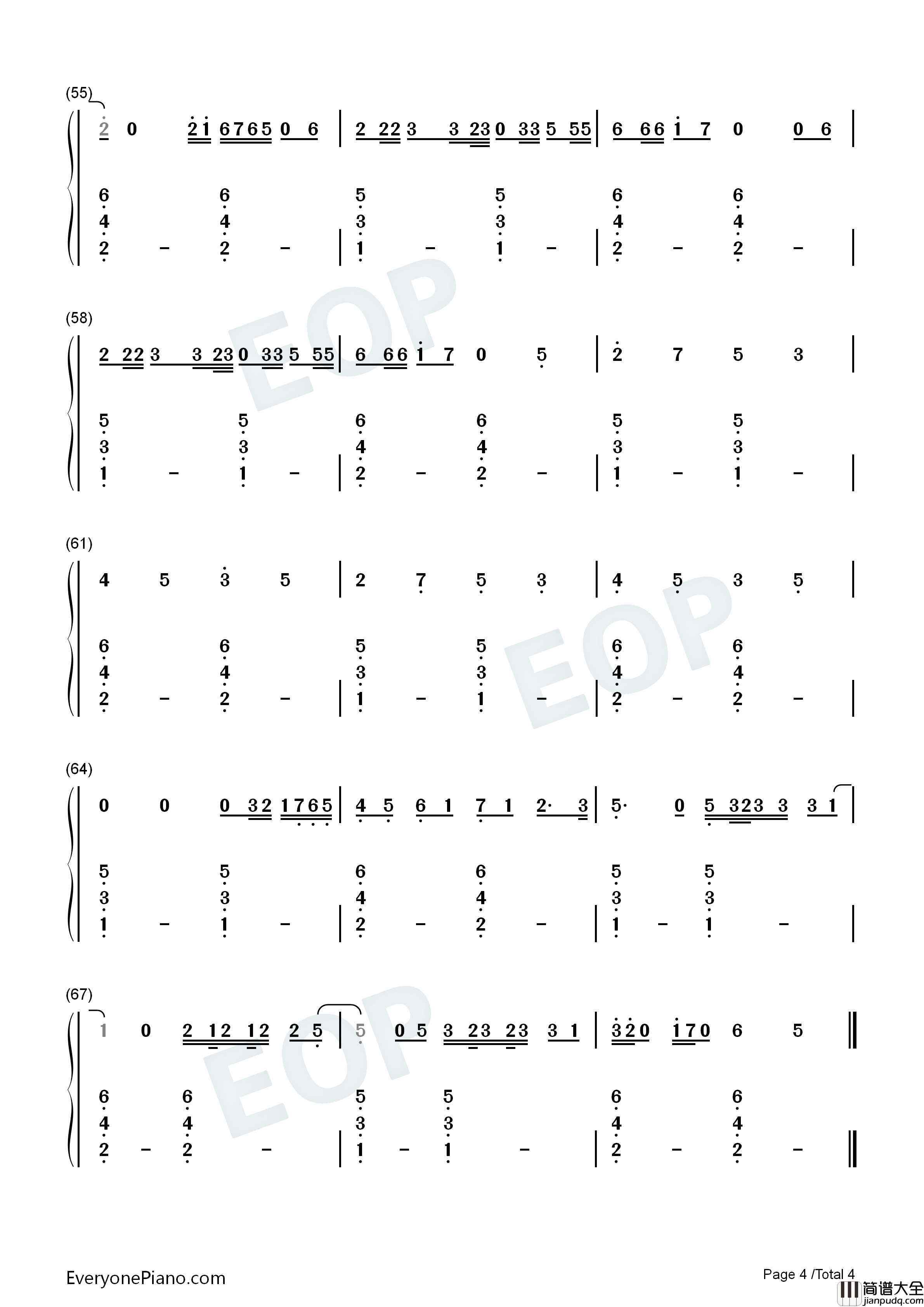 Not_Another_Love_Song钢琴简谱_Ella_Mai演唱