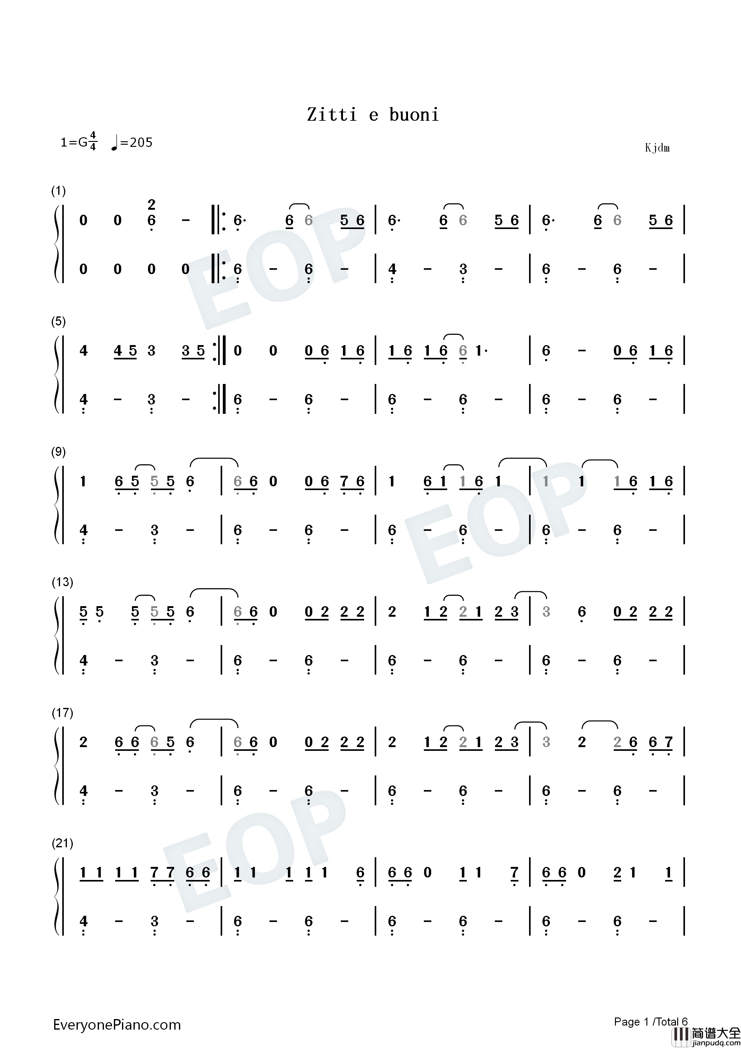 Zitti_e_buoni钢琴简谱_Maneskin演唱