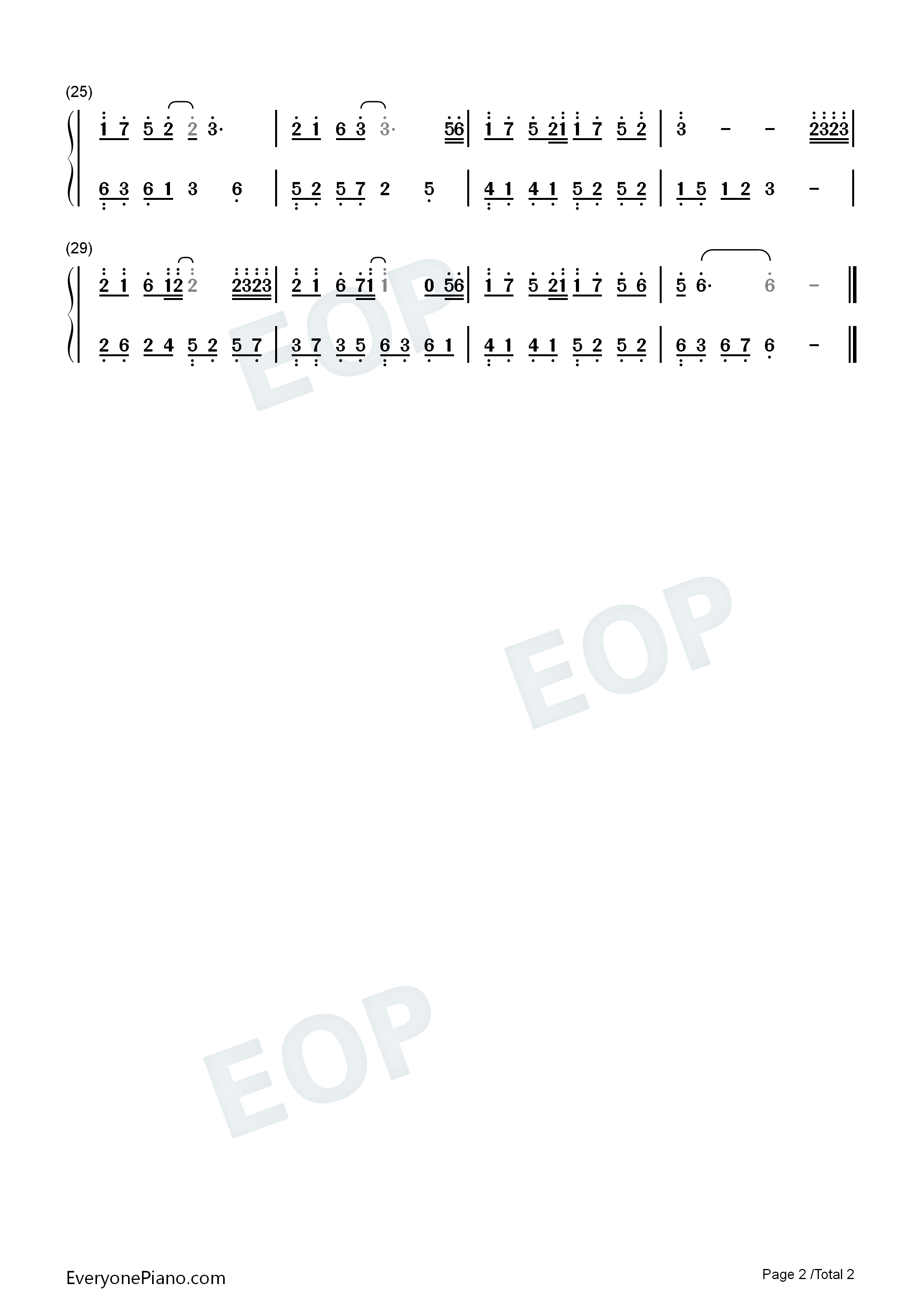 光的方向钢琴简谱_张碧晨演唱