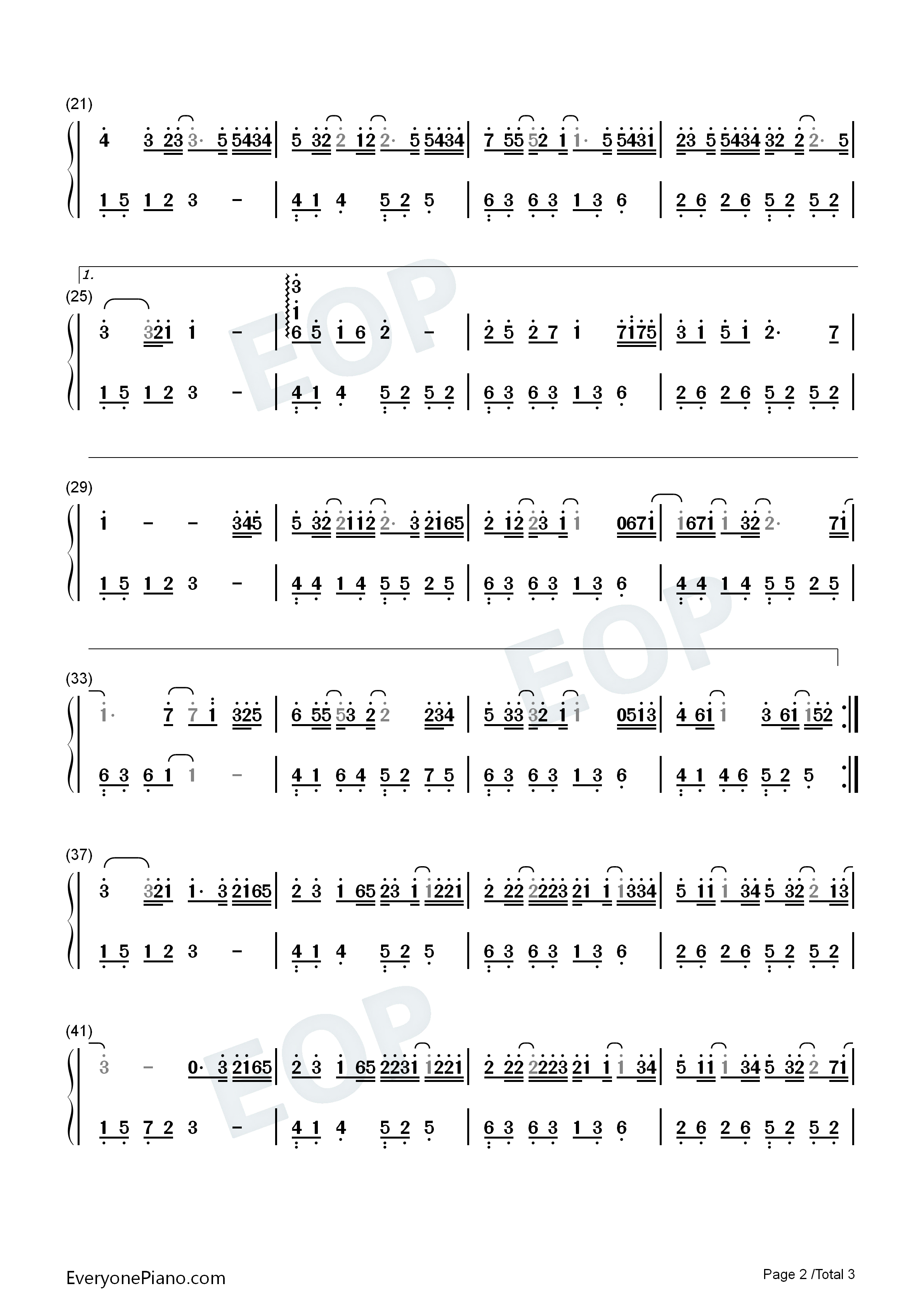 慢慢钢琴简谱_Uu演唱