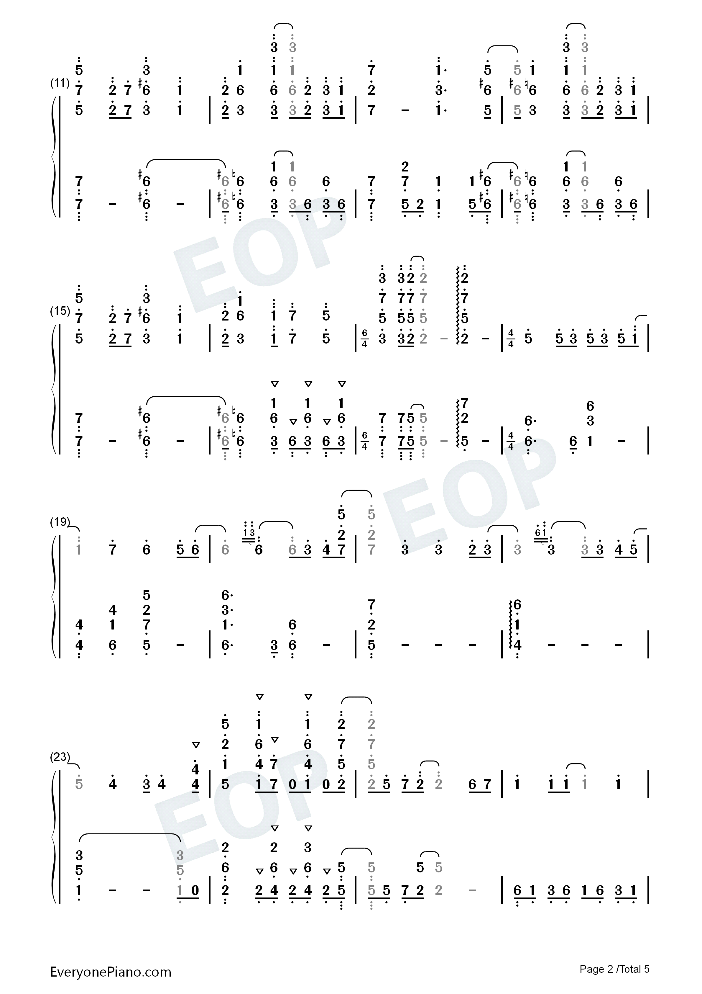 永遠のAria钢琴简谱_雨宫天演唱