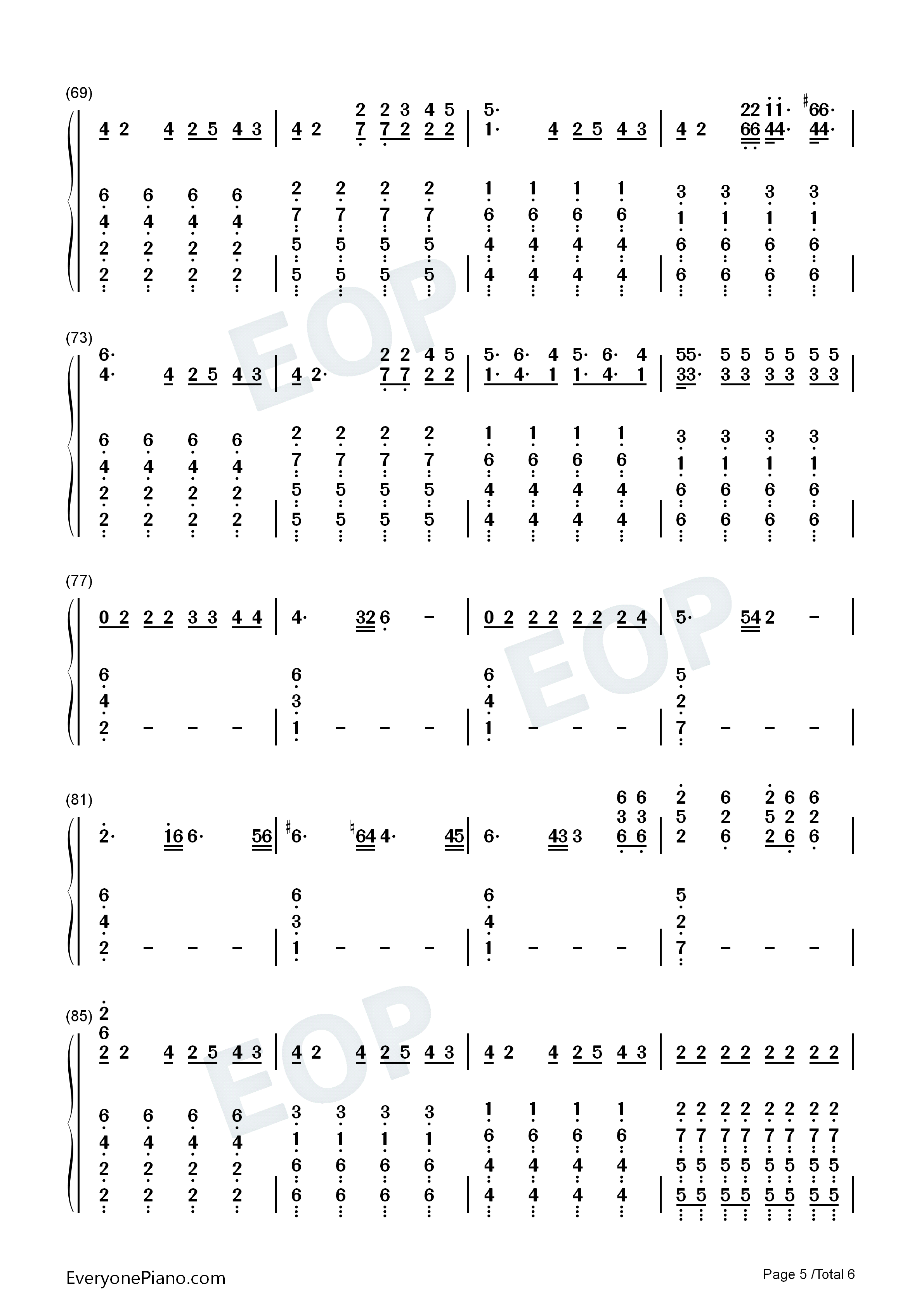 PTT_Paint_the_Town钢琴简谱_本月少女_Loona演唱