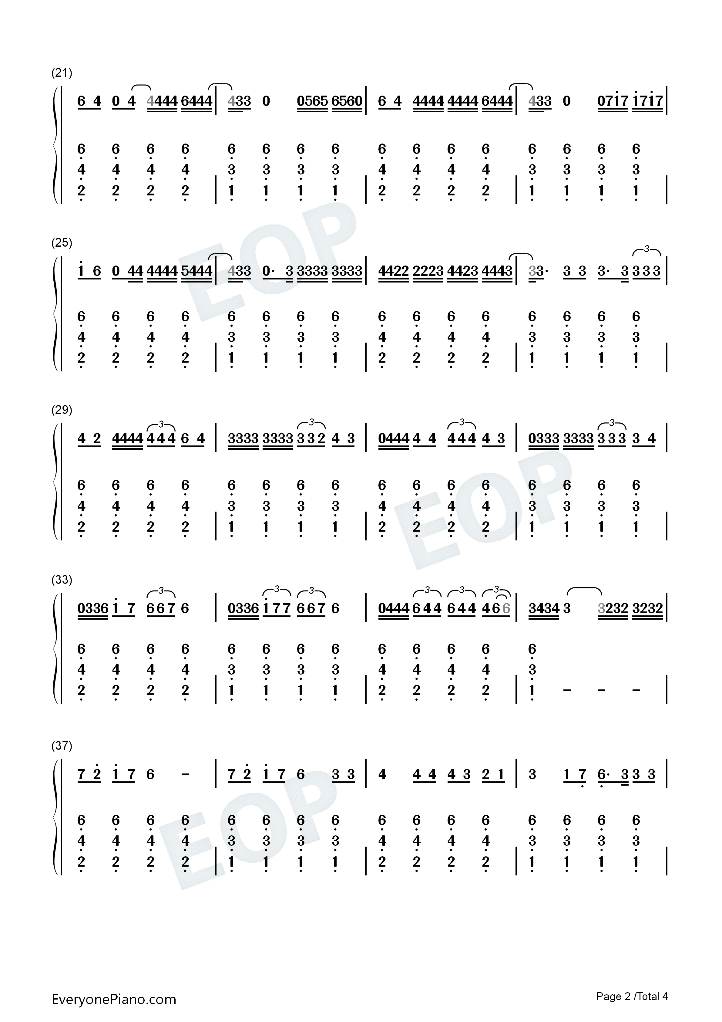 Ram_Pam_Pam钢琴简谱_Natti_Natasha_Becky_G演唱