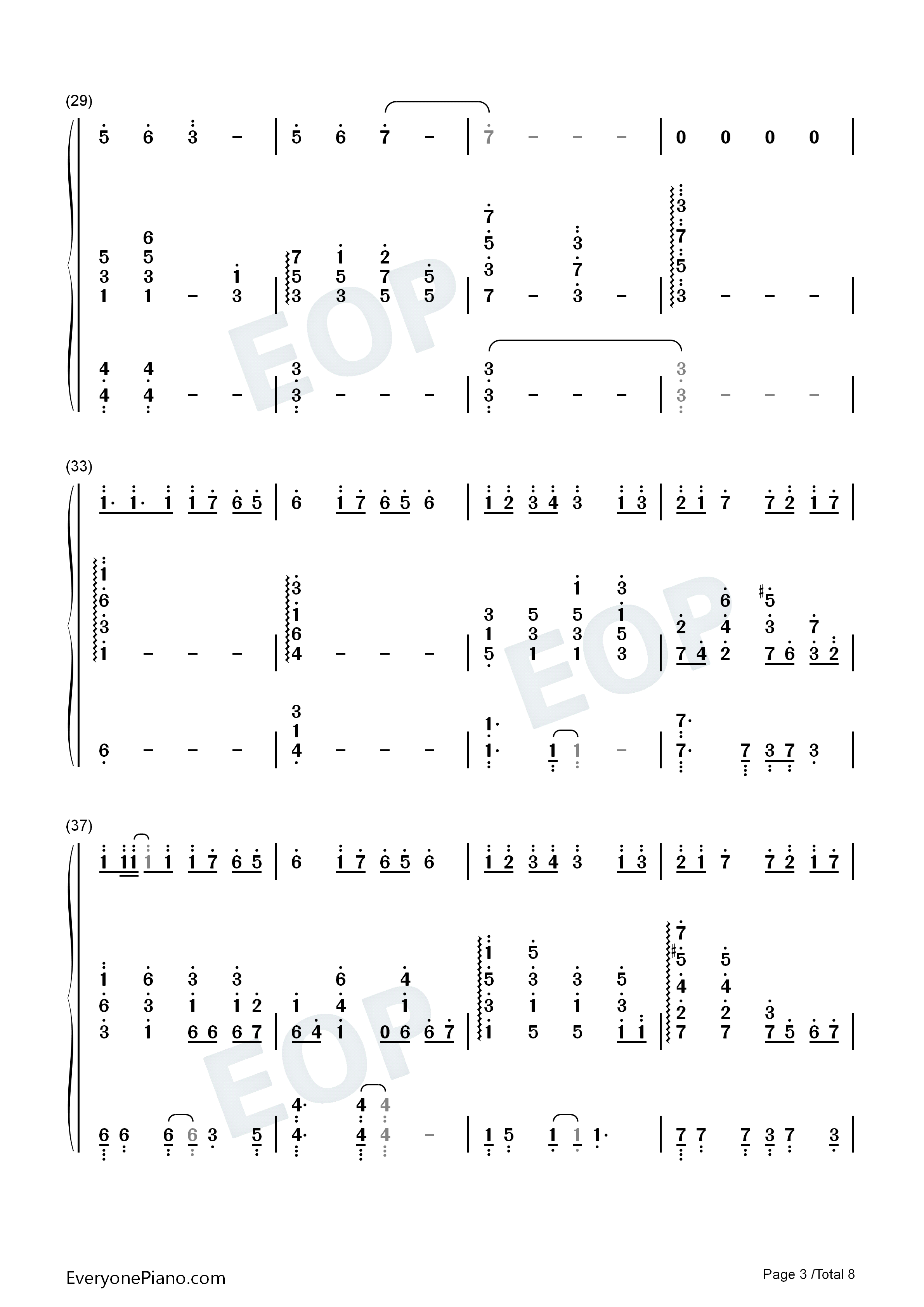 春はゆく钢琴简谱_Aimer演唱