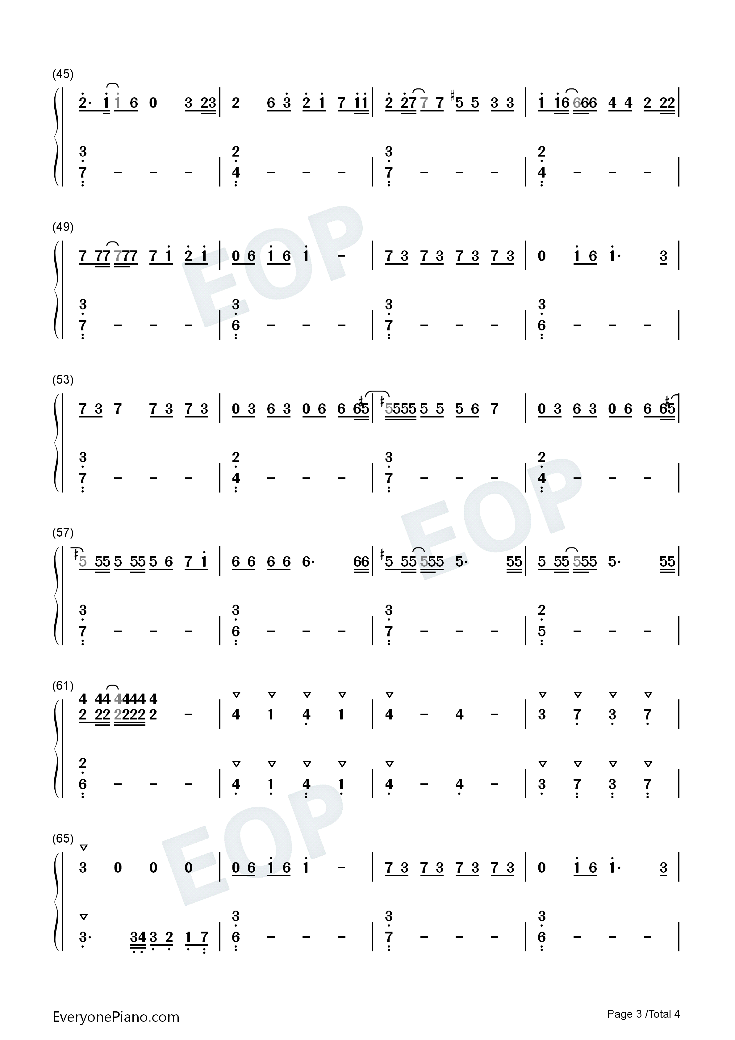 Bills_Bills_Bills钢琴简谱_Destiny's_Child演唱