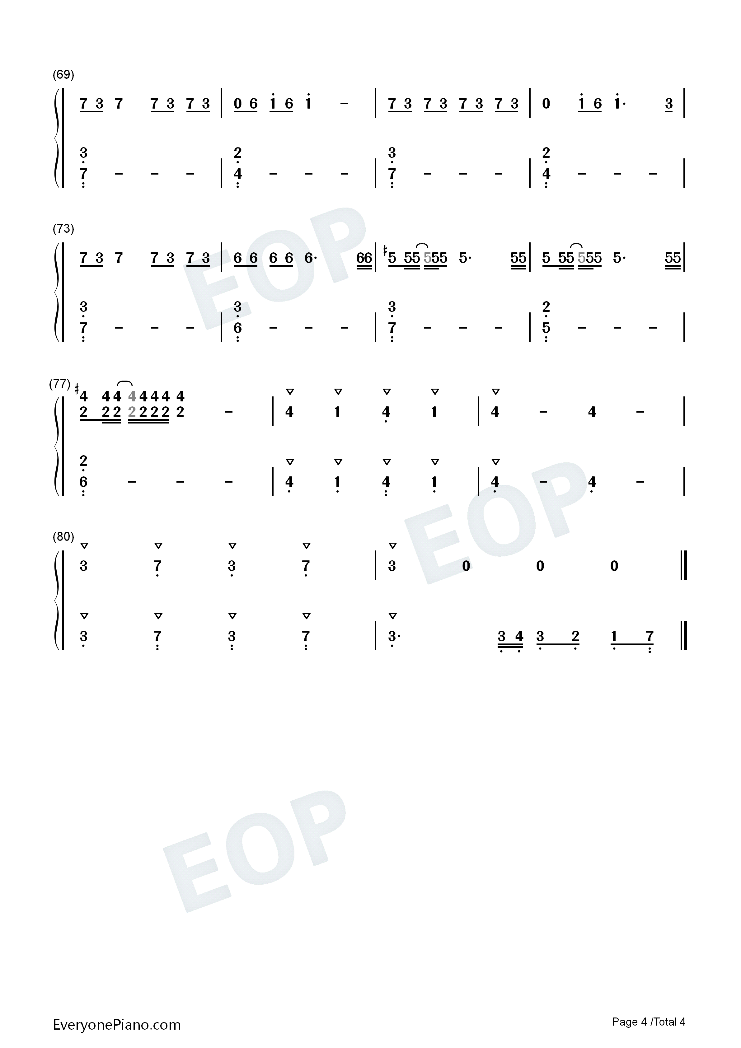 Bills_Bills_Bills钢琴简谱_Destiny's_Child演唱