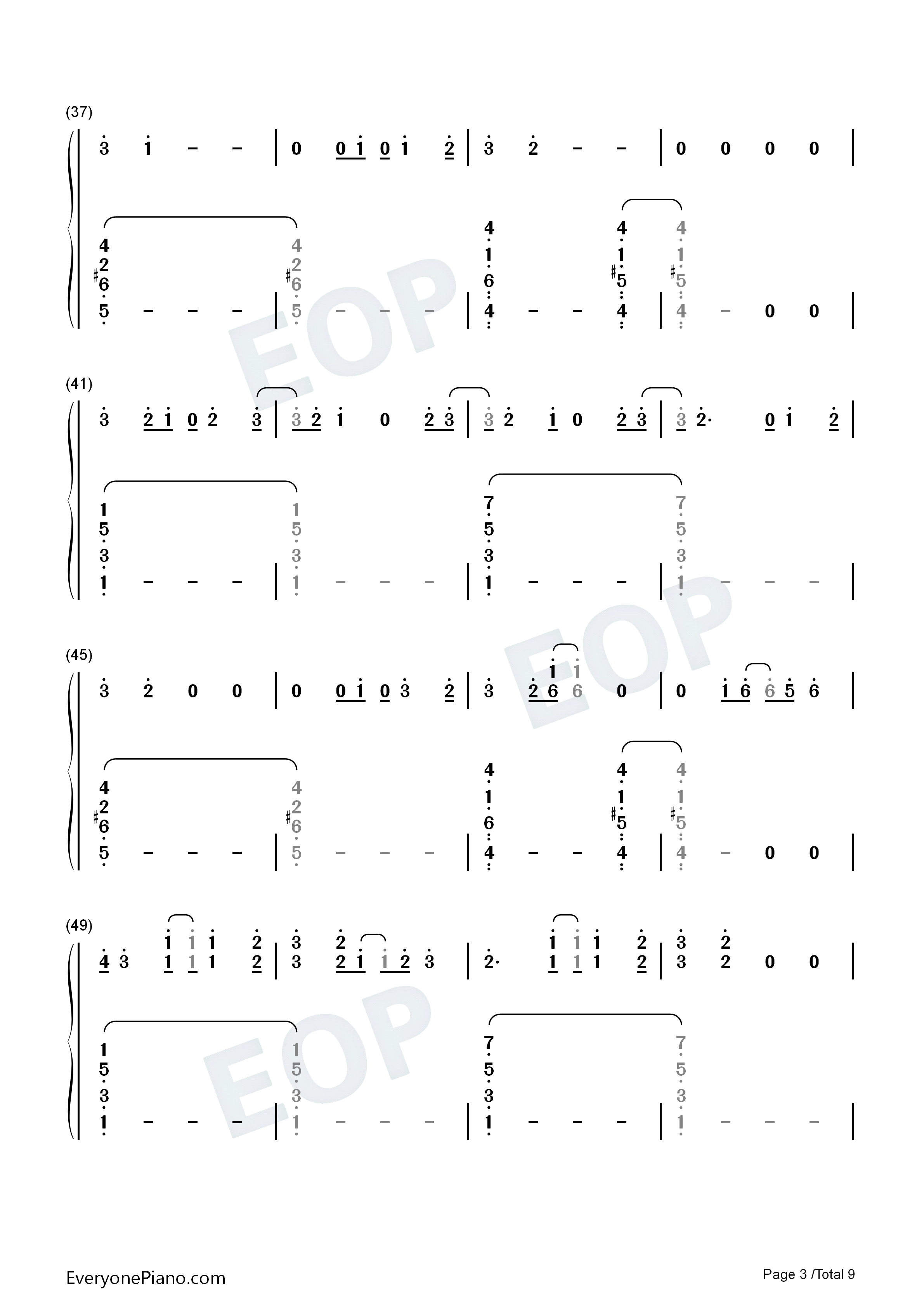 Just_For_a_Moment钢琴简谱_Olivia_Rodrigo_Joshua_Bassett演唱