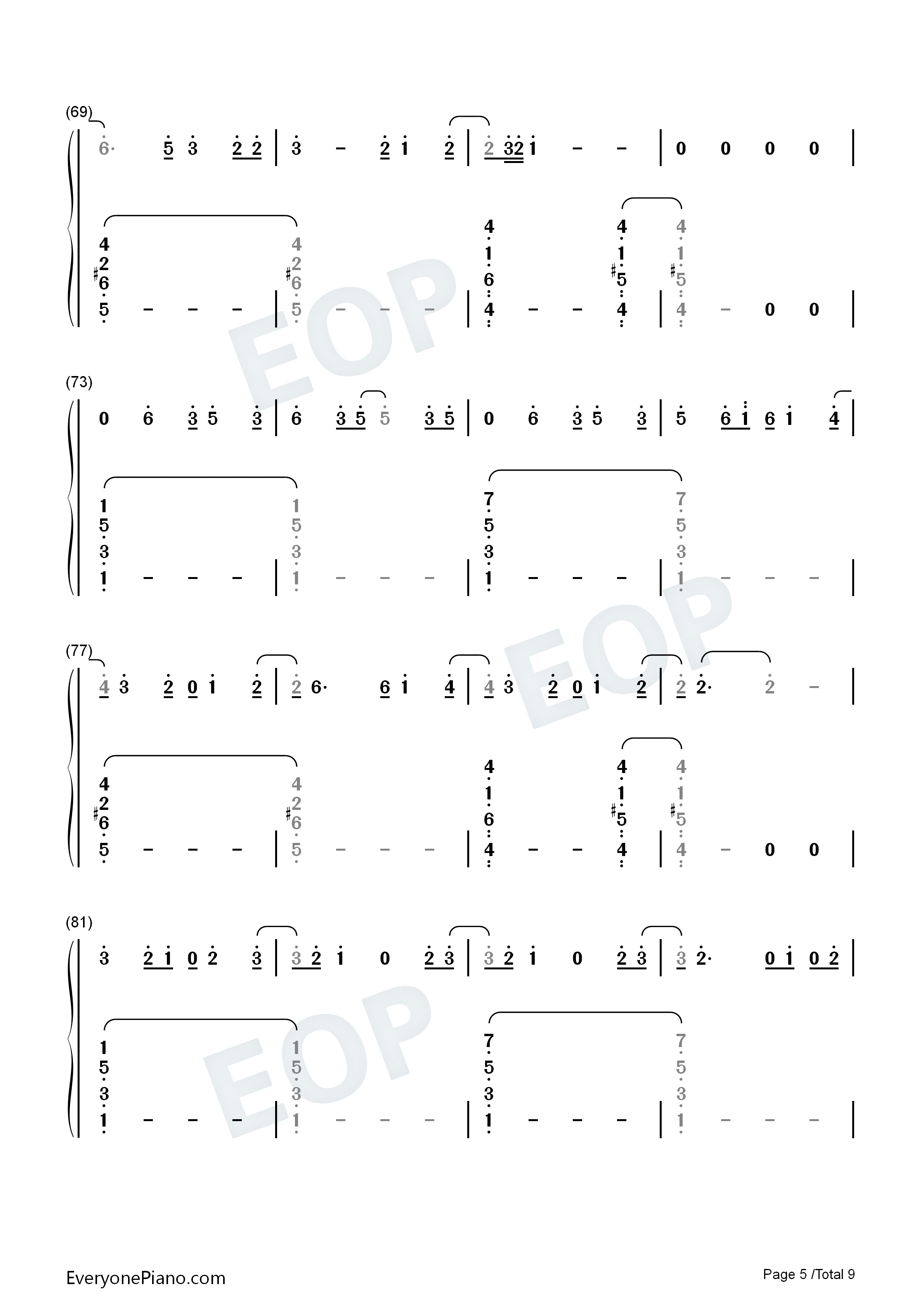 Just_For_a_Moment钢琴简谱_Olivia_Rodrigo_Joshua_Bassett演唱
