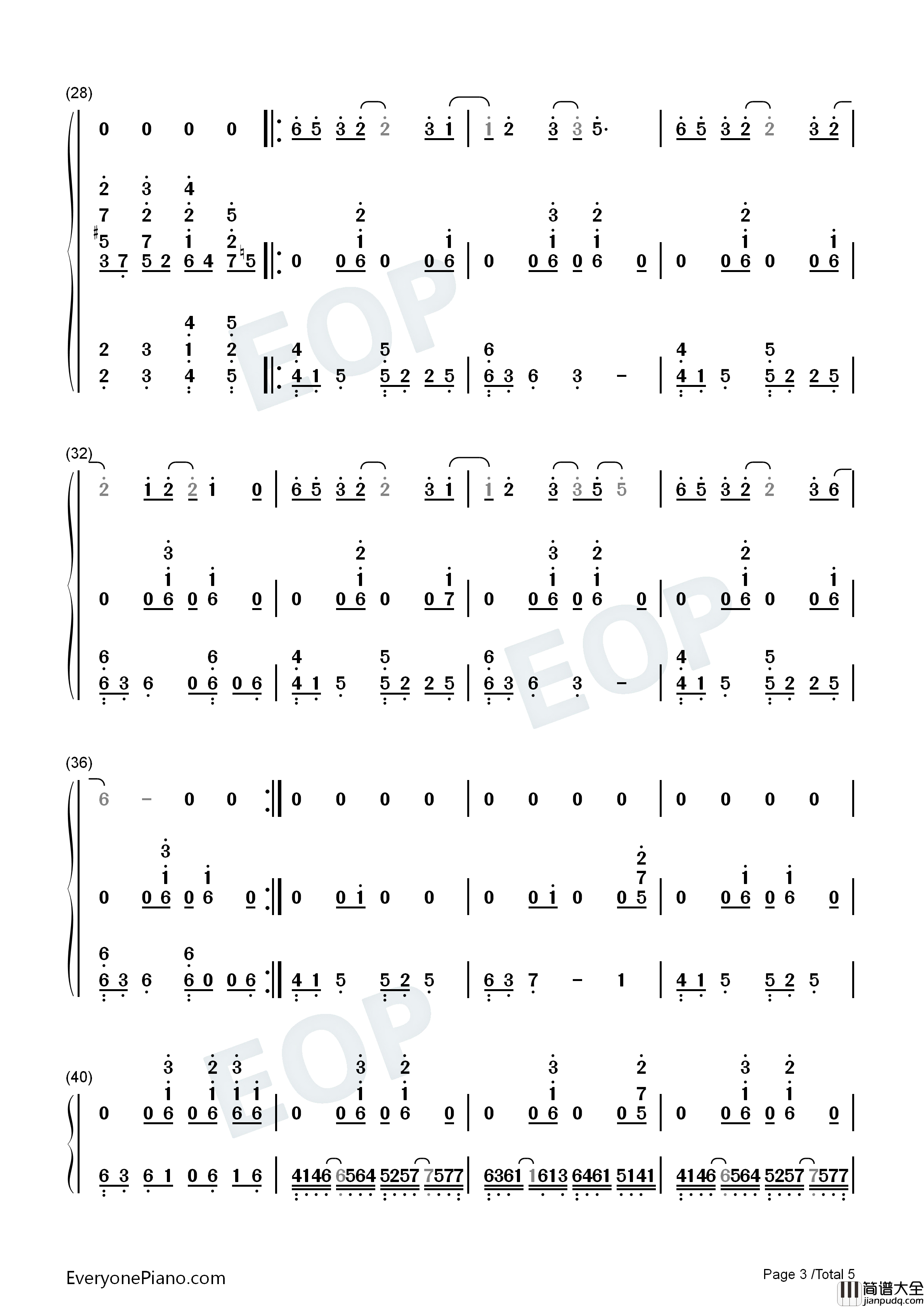 反方向的钟钢琴简谱_周杰伦演唱