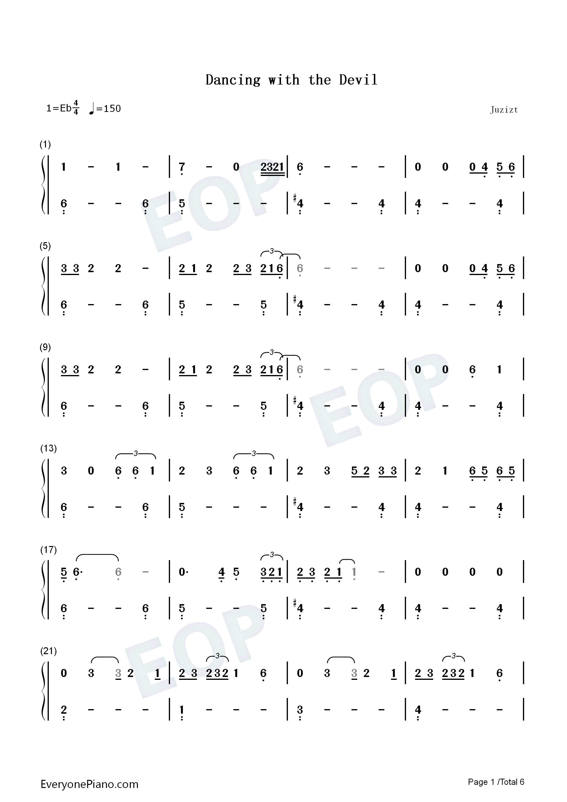 Dancing_with_the_Devil钢琴简谱_Demi_Lovato演唱