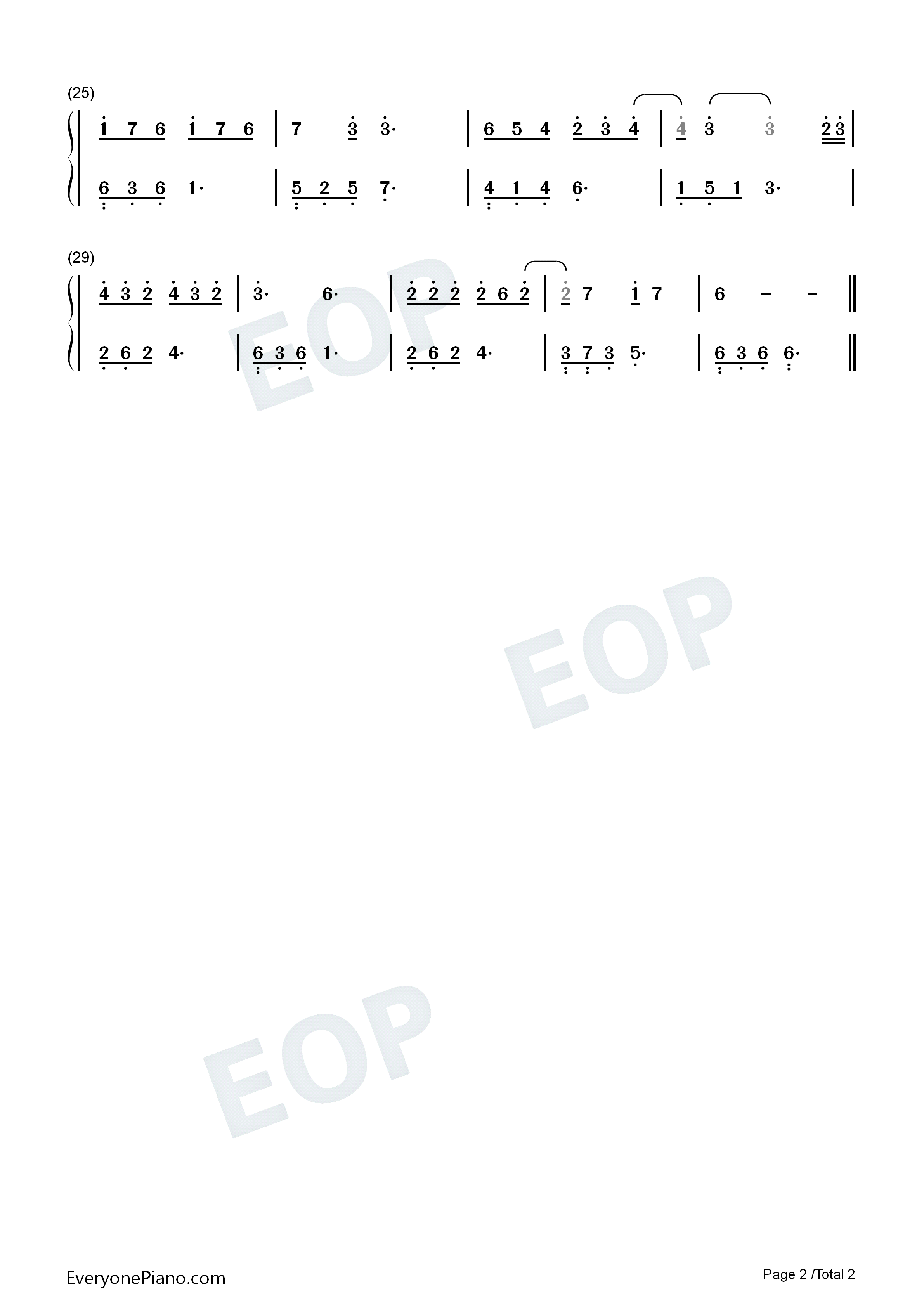 命中人钢琴简谱_白澍演唱