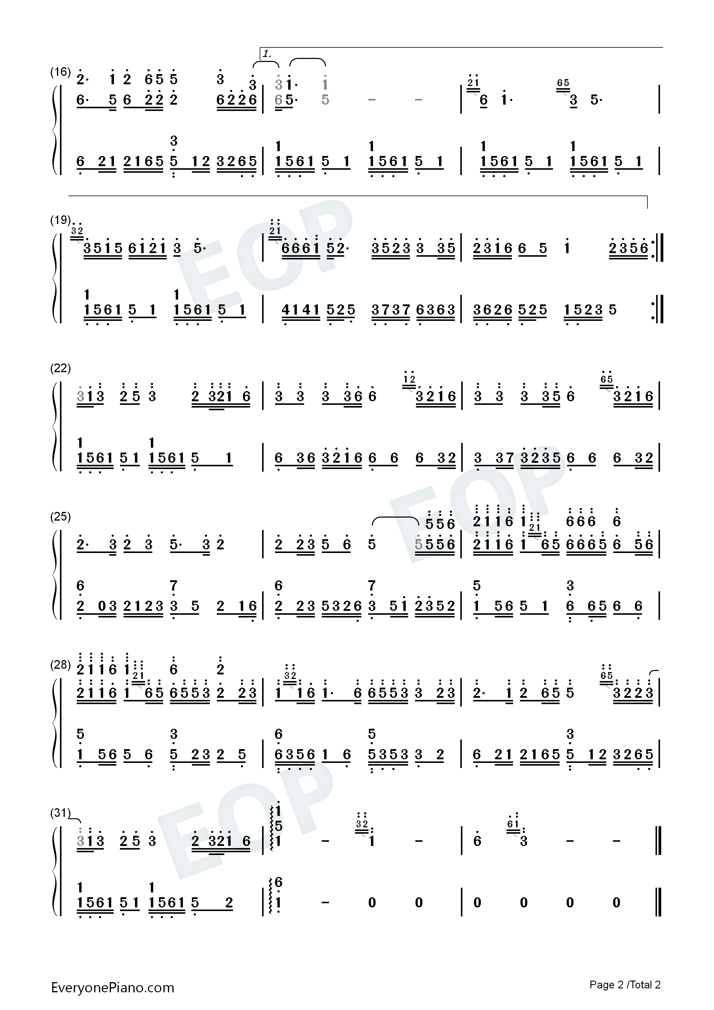 花好月圆夜钢琴简谱_任贤齐_杨千桦演唱