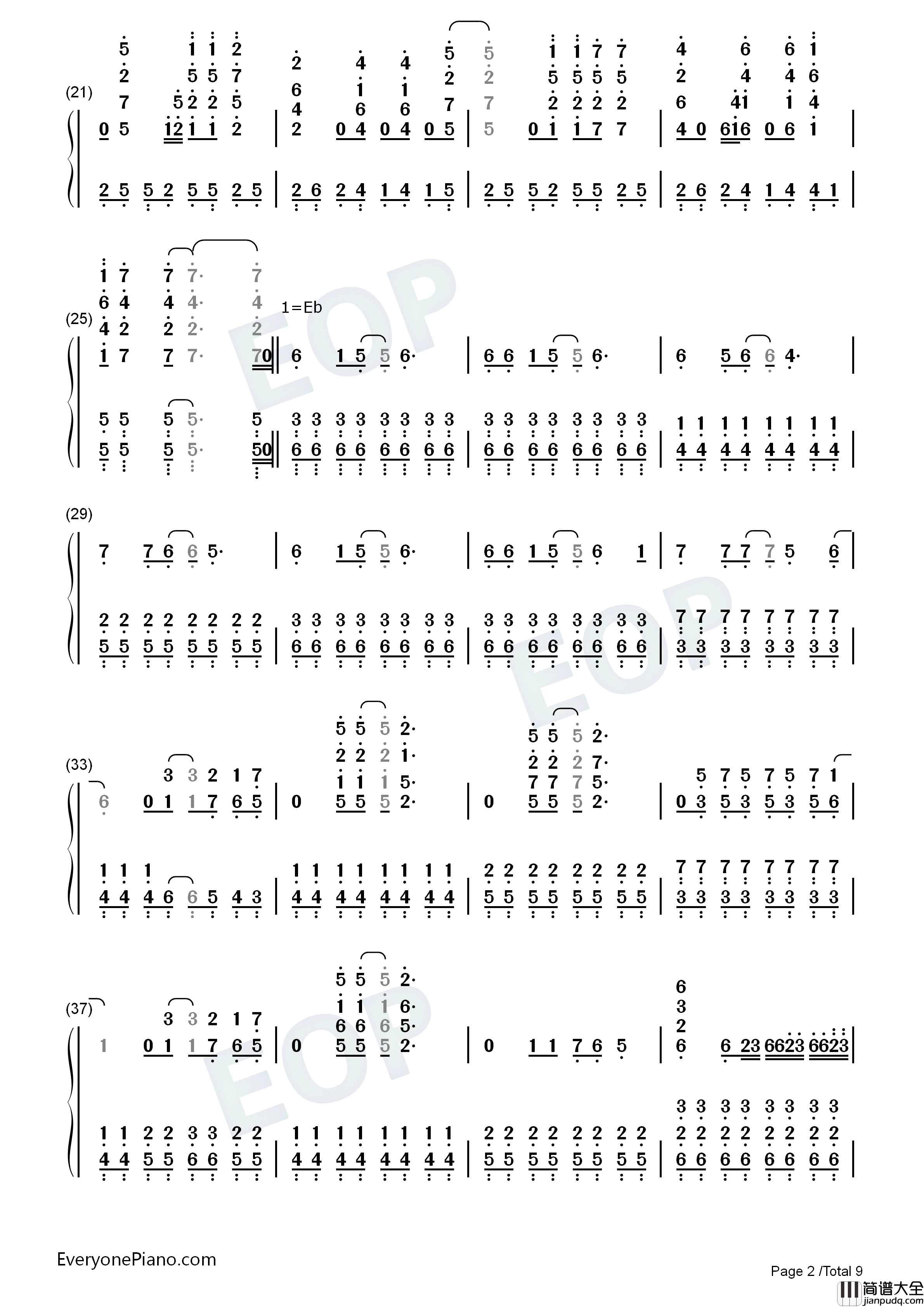 Deja_Vu钢琴简谱_Dave_Rodgers演唱