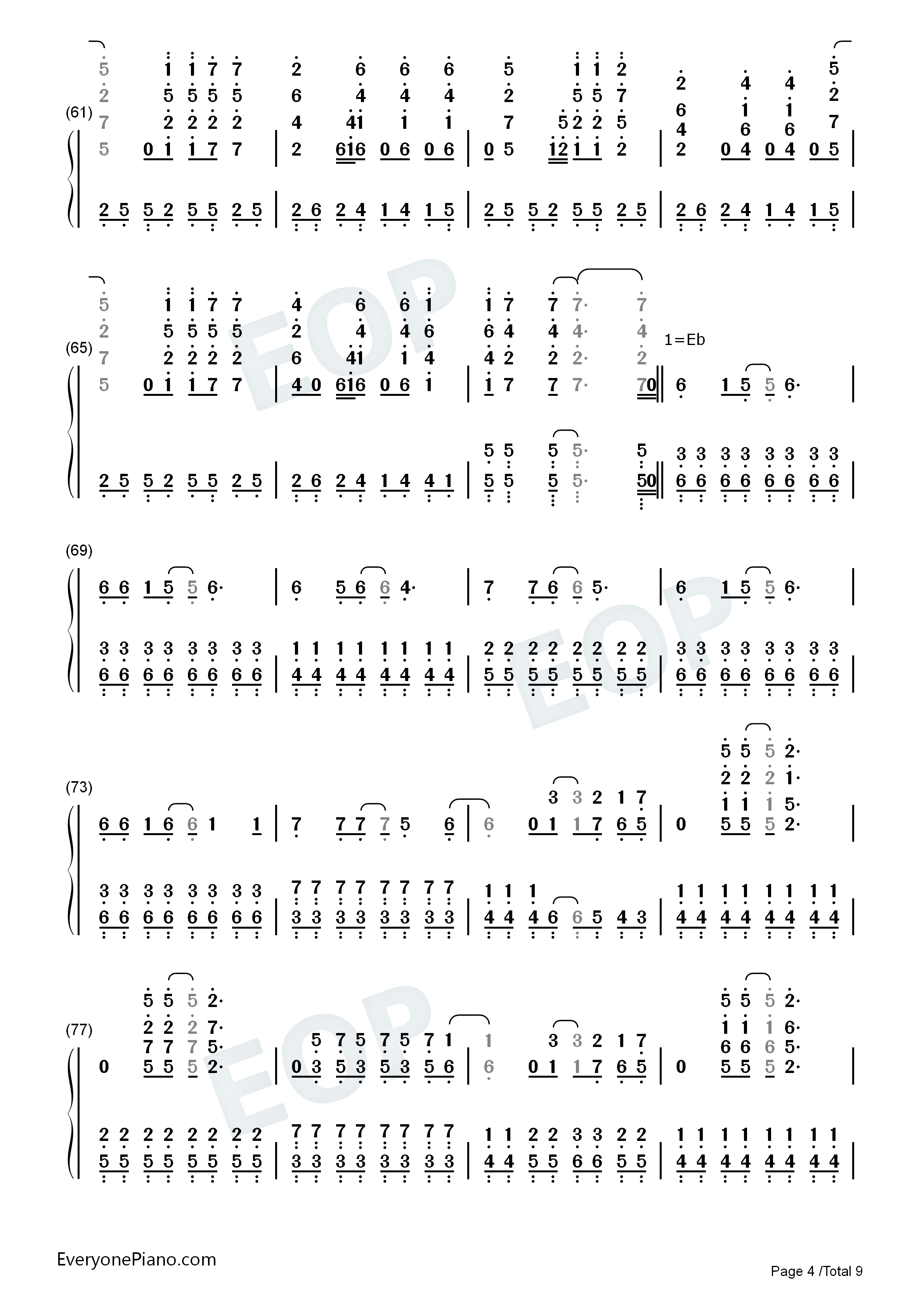 Deja_Vu钢琴简谱_Dave_Rodgers演唱