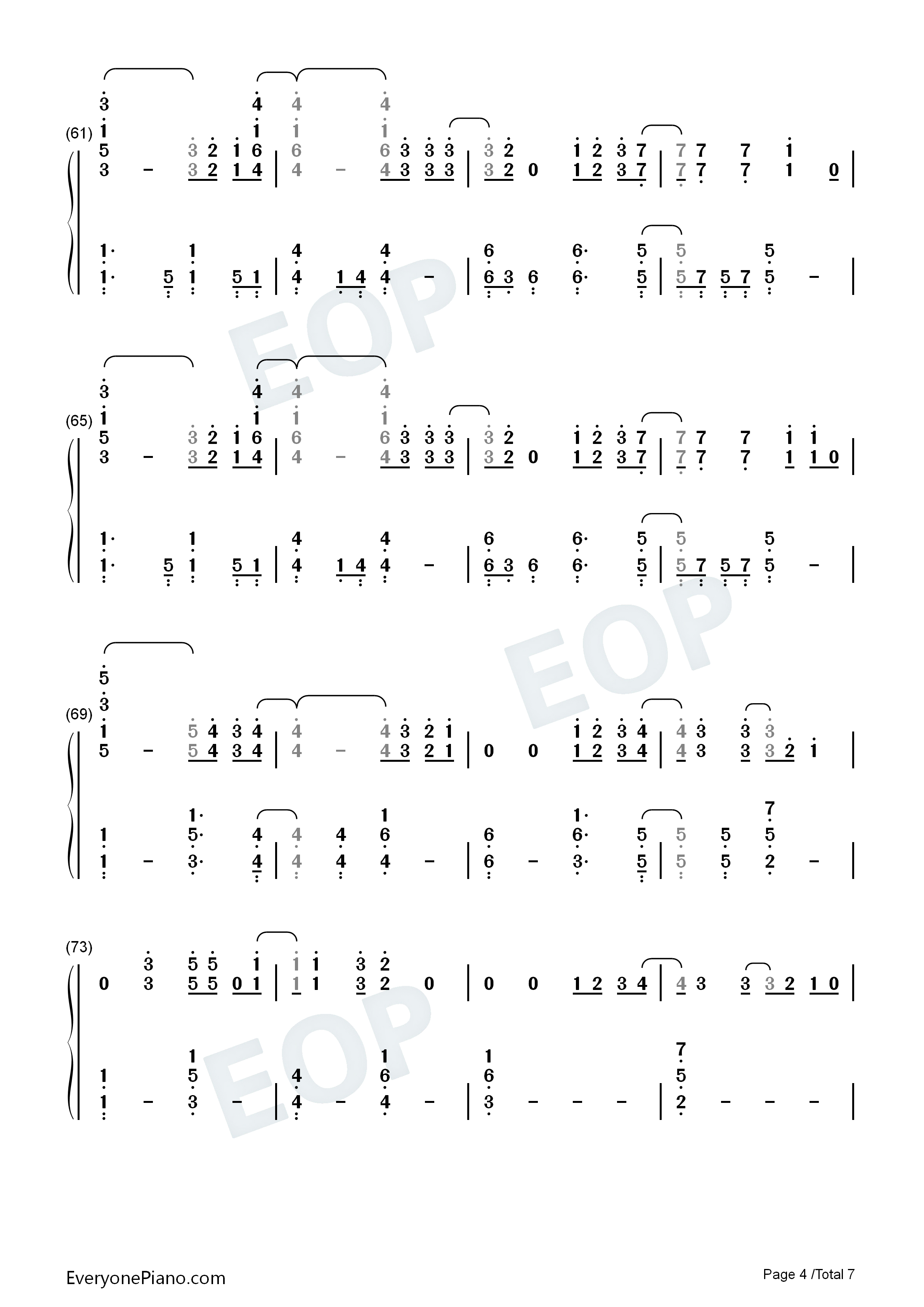 Million_To_One钢琴简谱_Camila_Cabello演唱