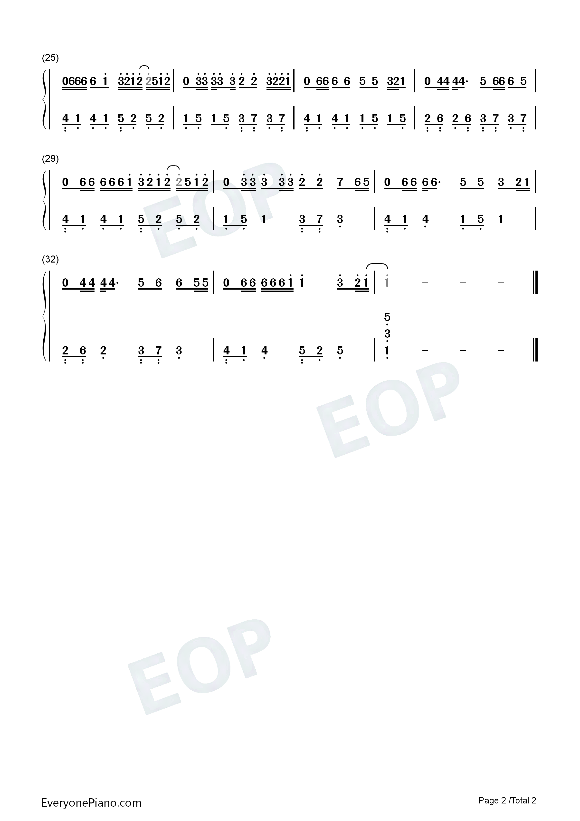 执迷不悔钢琴简谱_王菲演唱