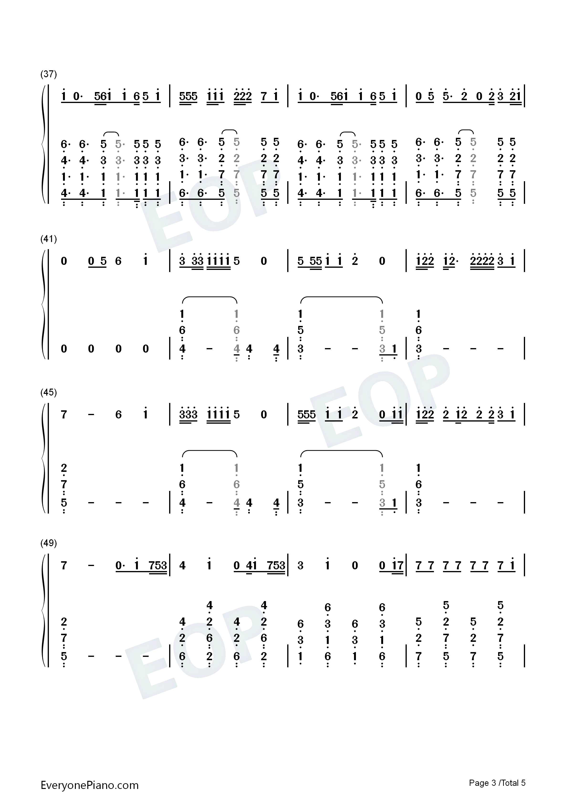 Love_Me_Now钢琴简谱_Kygo_Zoe_Wees演唱