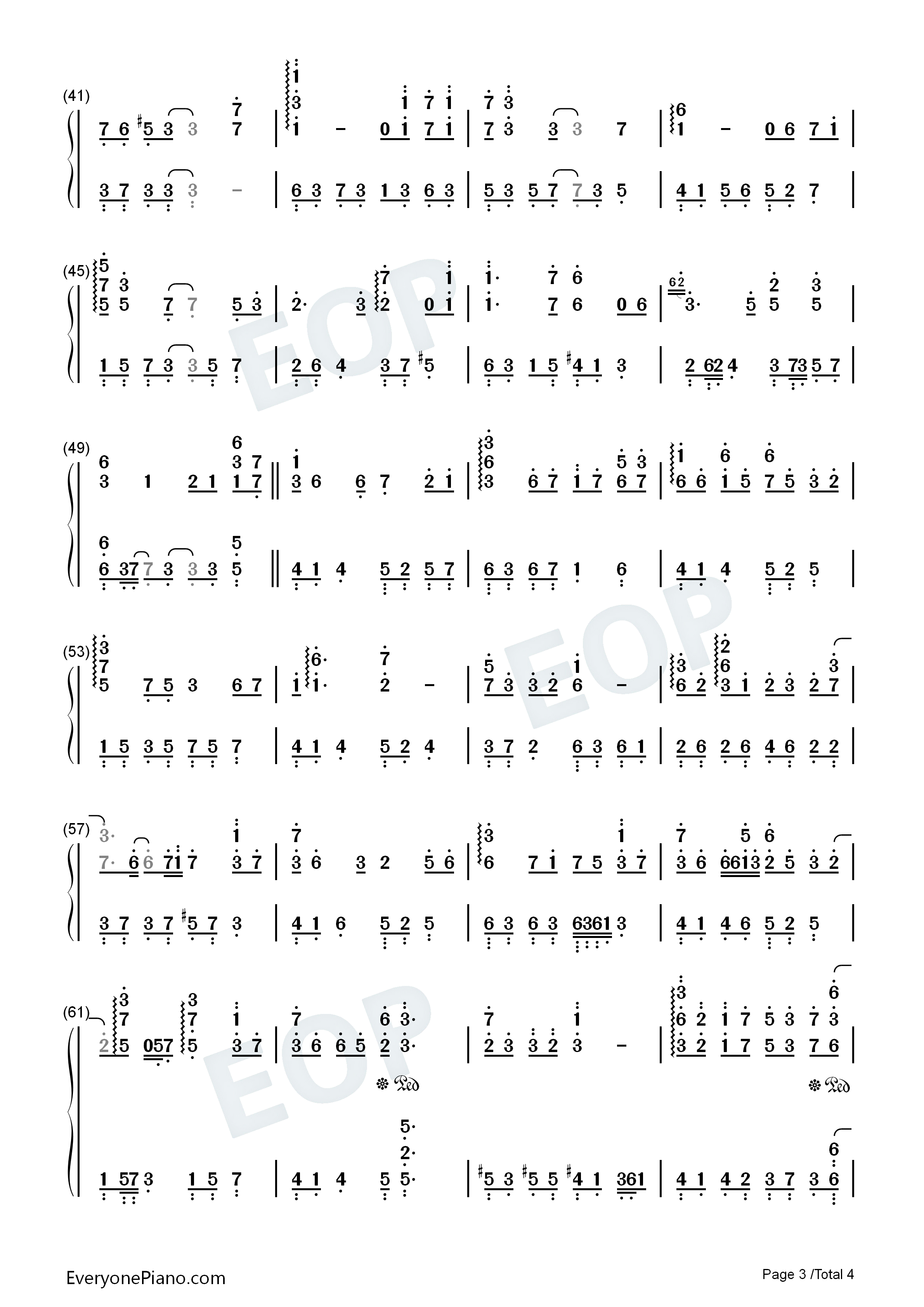 未竟的告白钢琴简谱_石进演唱