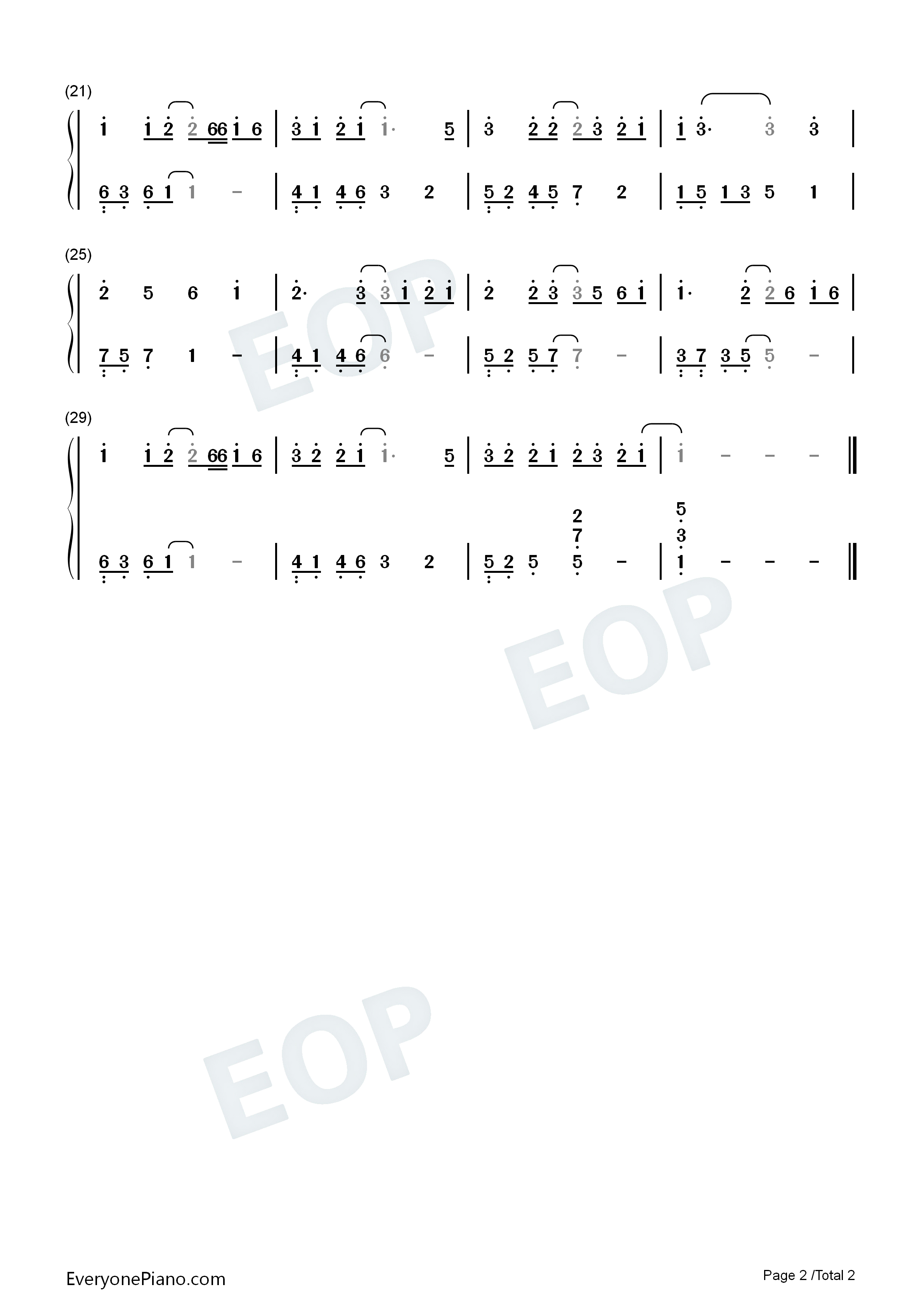 迟来的情话钢琴简谱_张家旺演唱