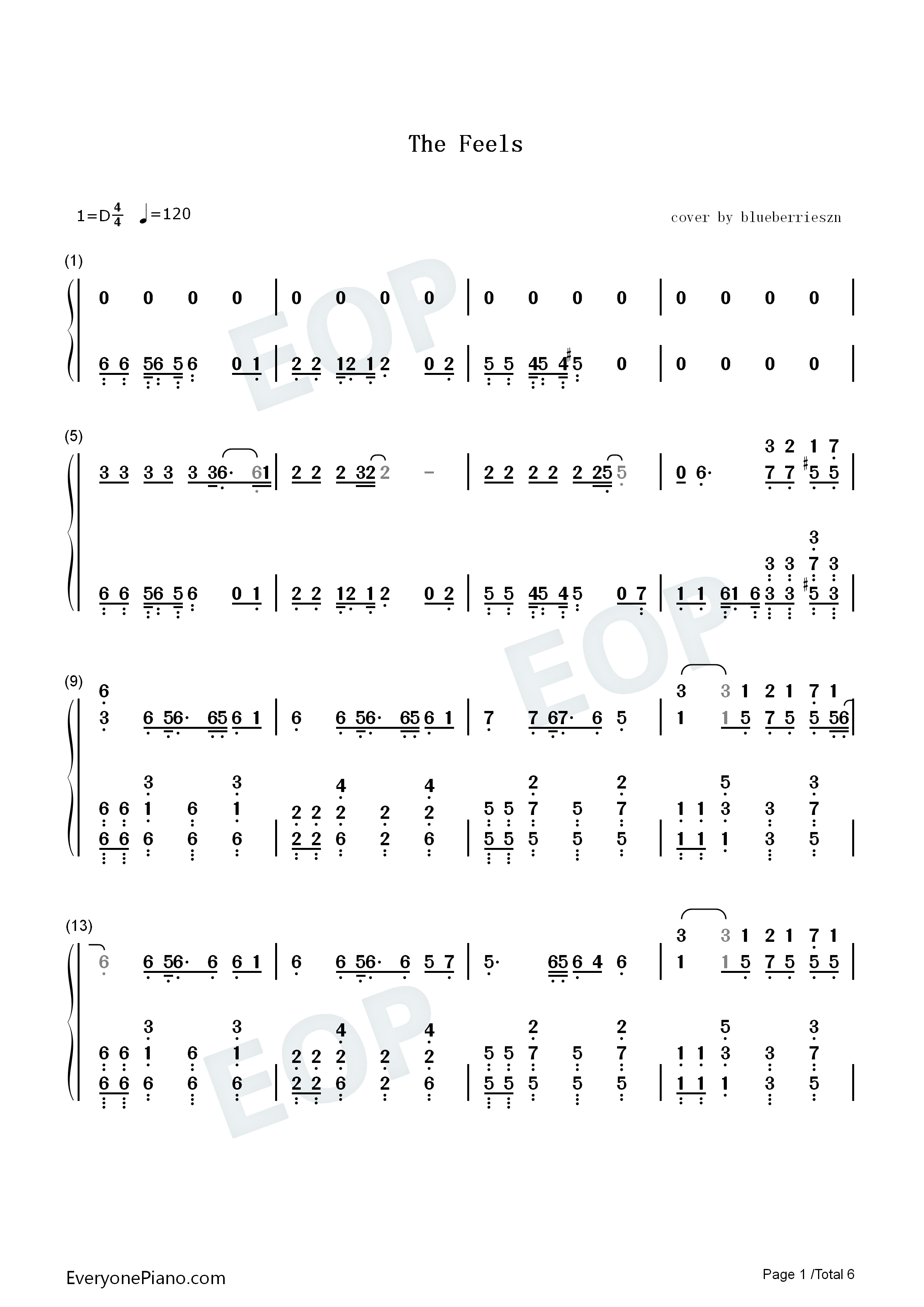 The_Feels钢琴简谱_Twice演唱