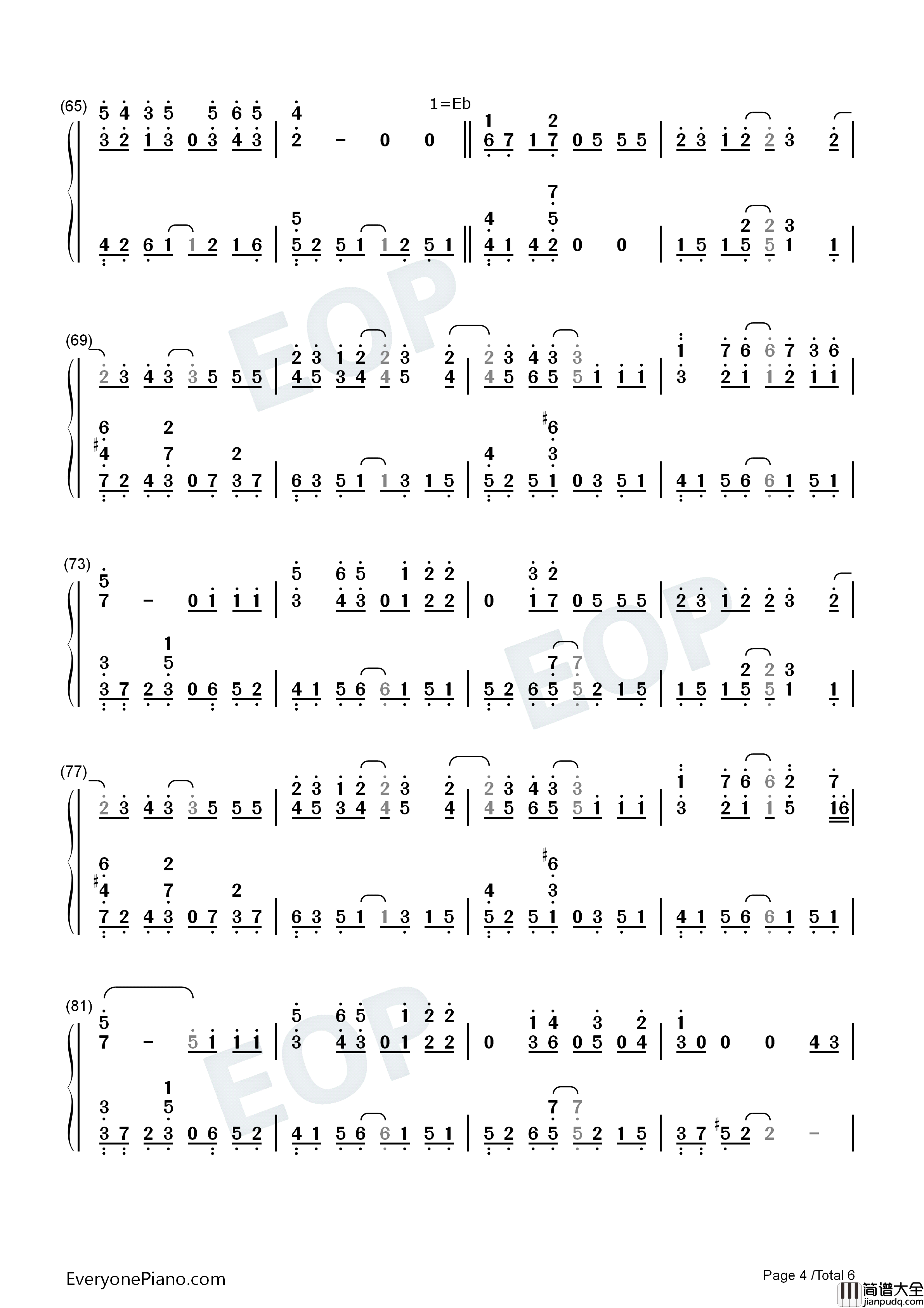 傻笑钢琴简谱_周杰伦_袁咏琳演唱