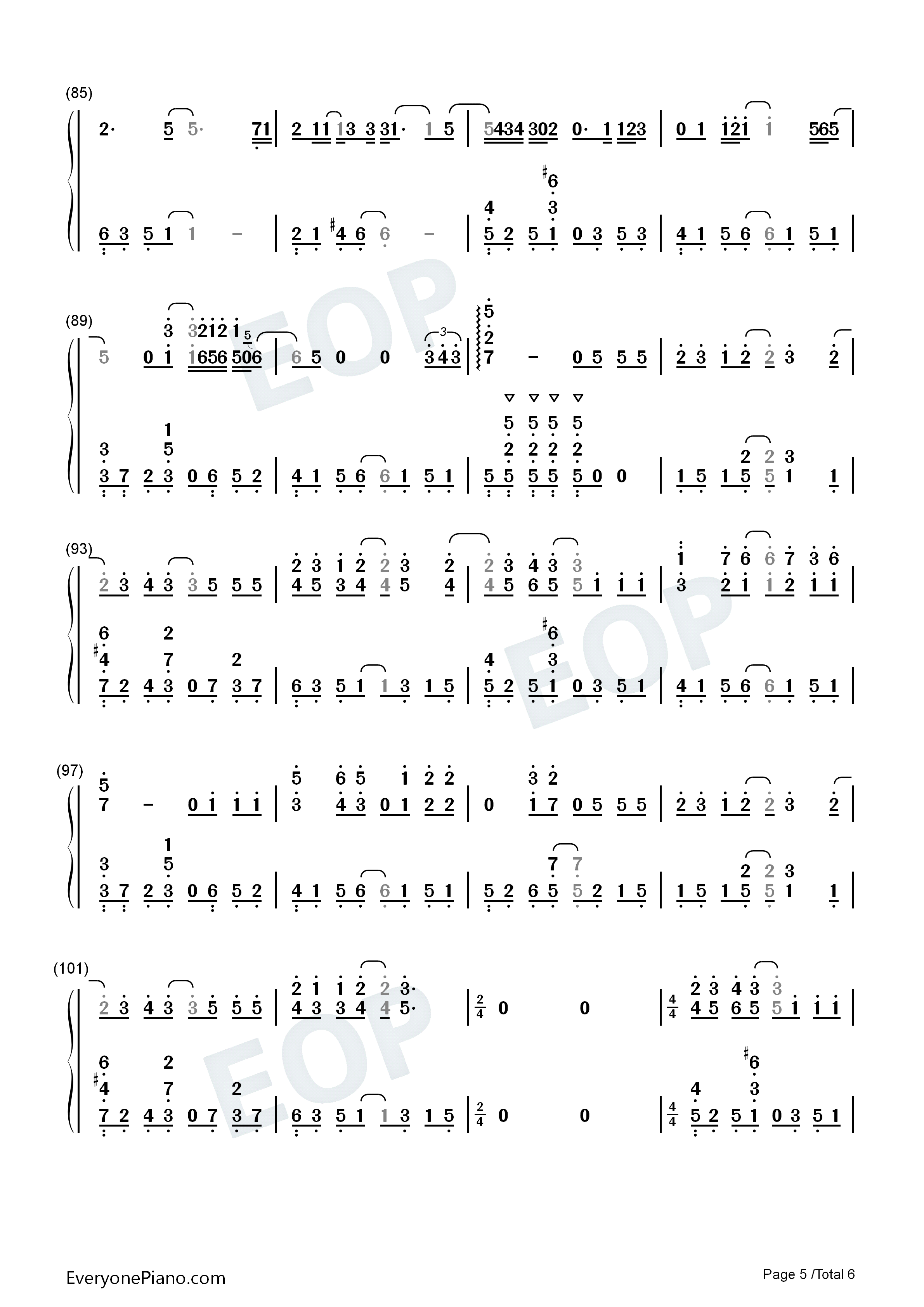 傻笑钢琴简谱_周杰伦_袁咏琳演唱
