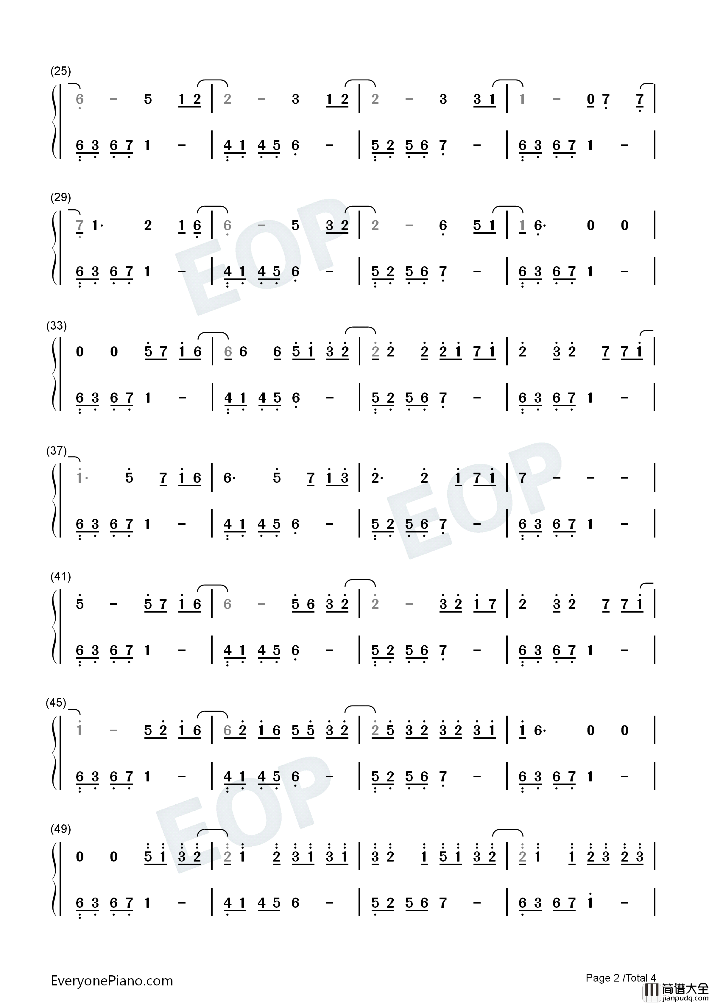 17_40钢琴简谱_AniFace演唱