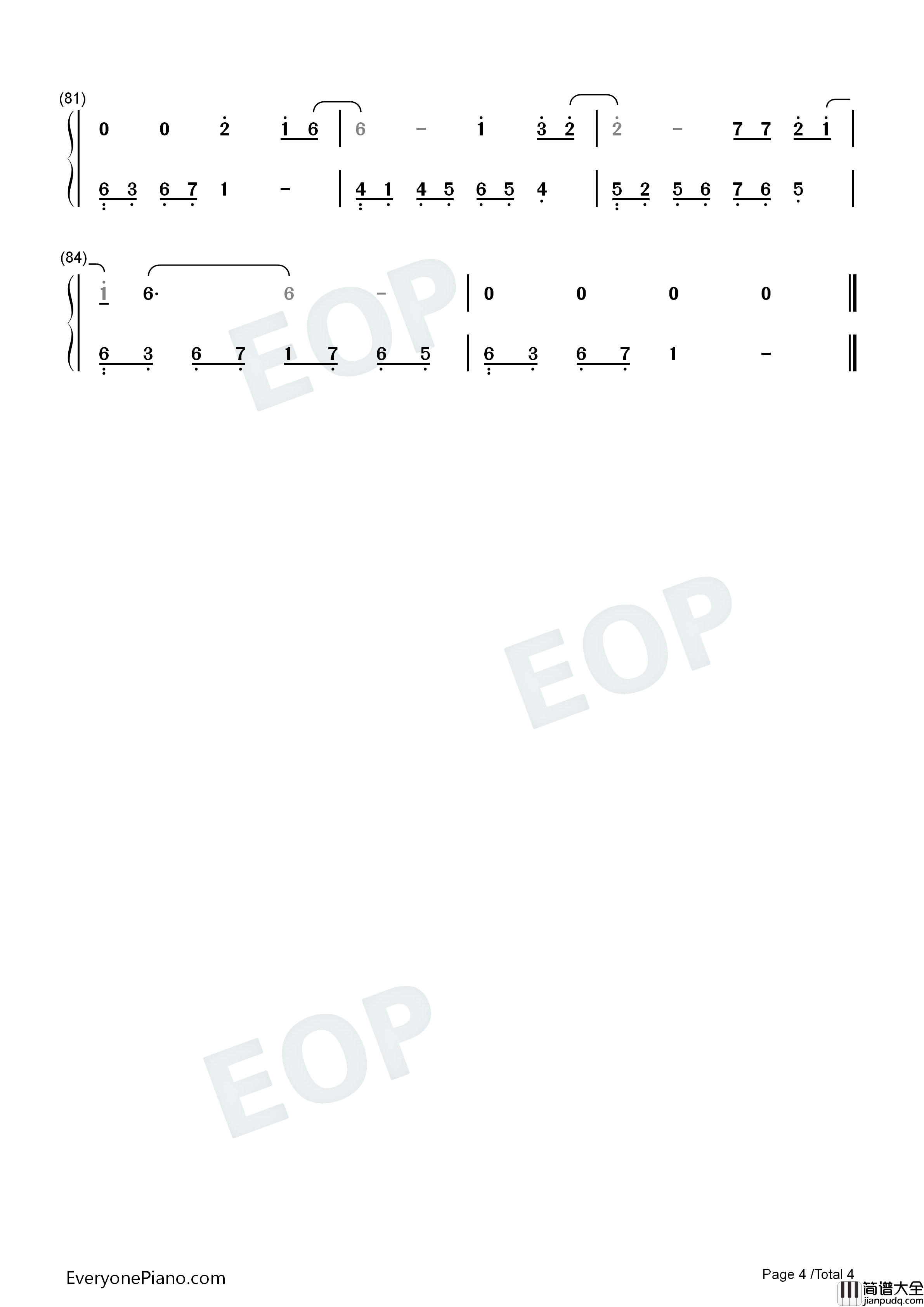 17_40钢琴简谱_AniFace演唱