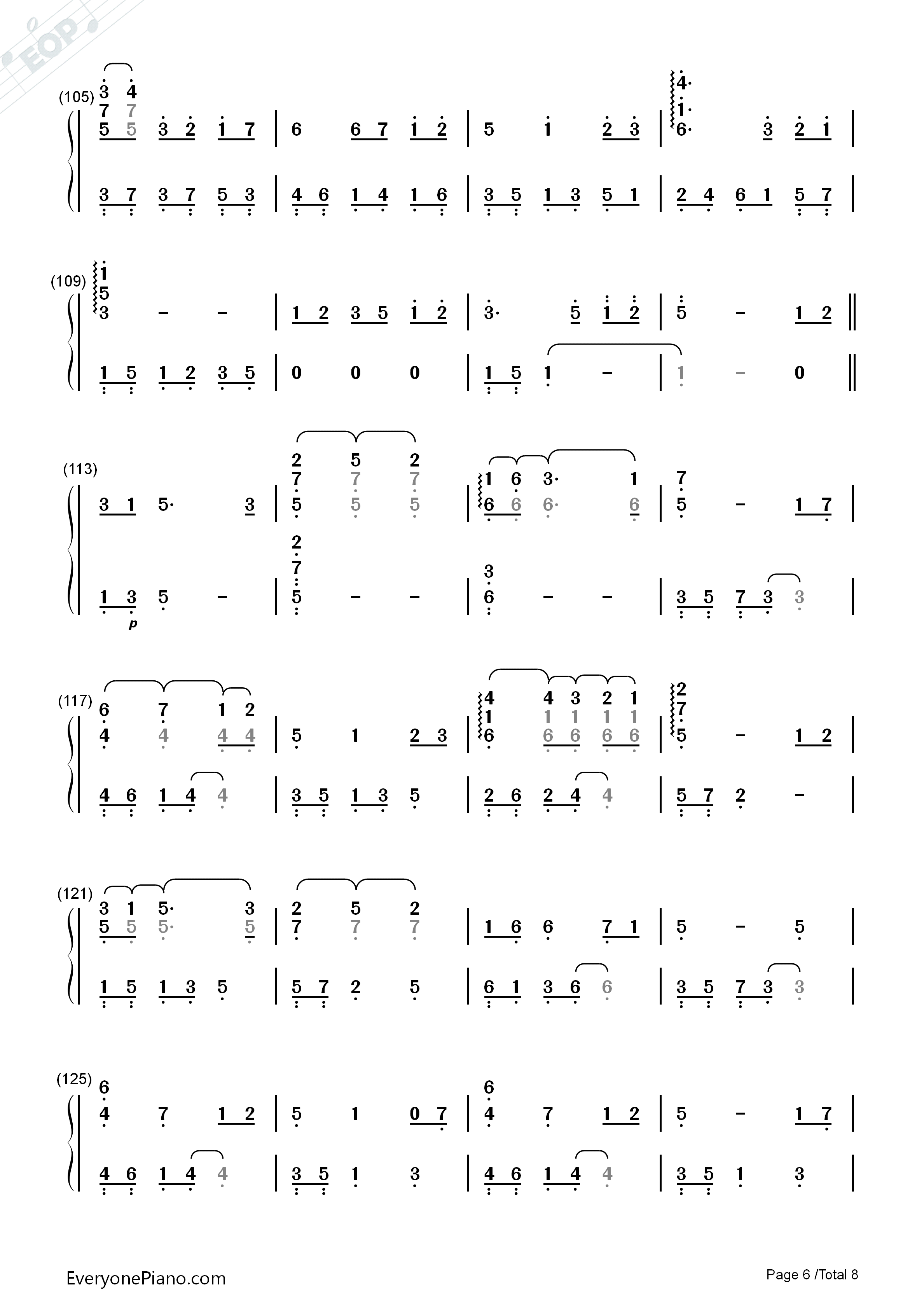 Always_with_Me钢琴简谱_久石让_宫崎骏演唱