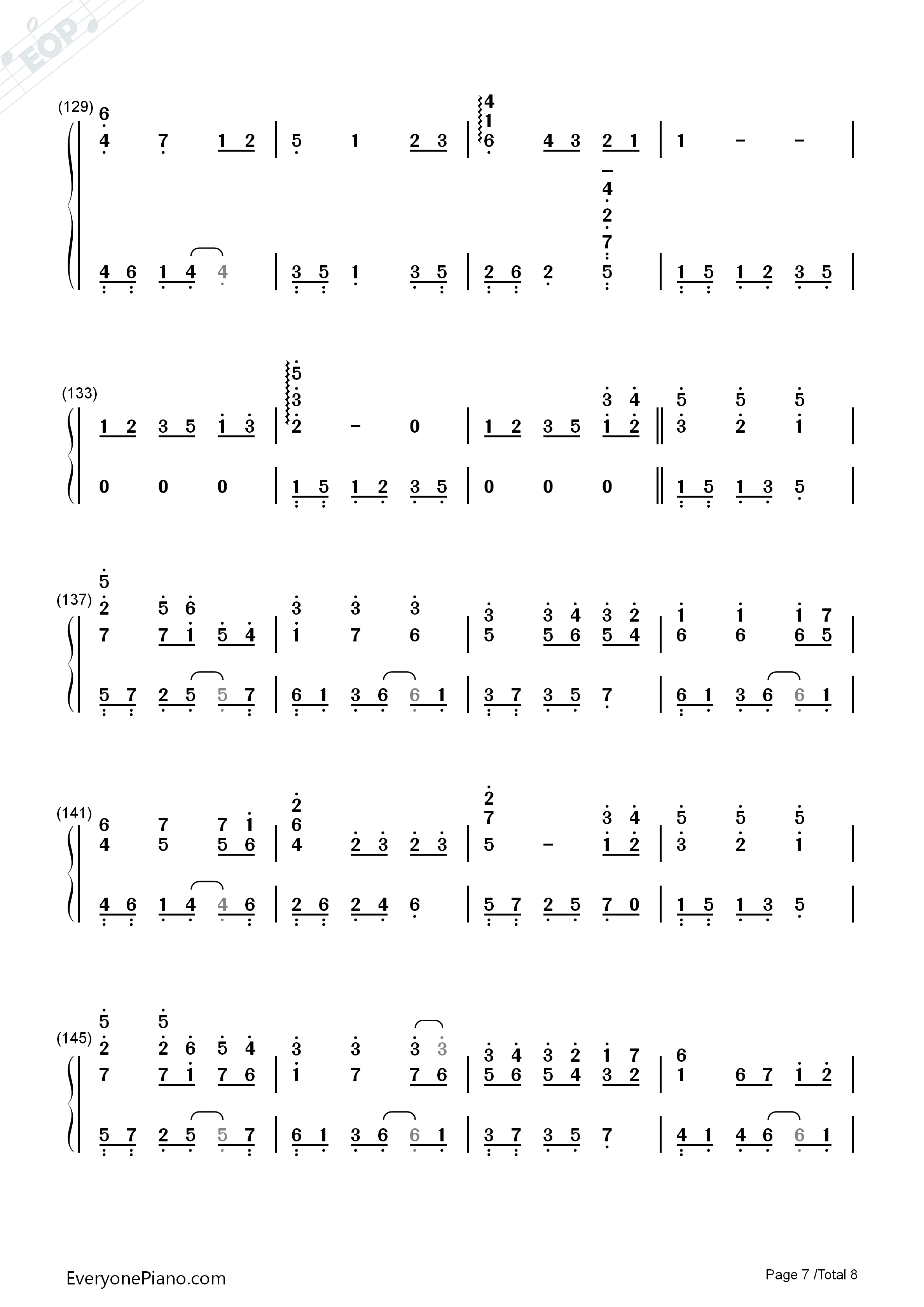 Always_with_Me钢琴简谱_久石让_宫崎骏演唱